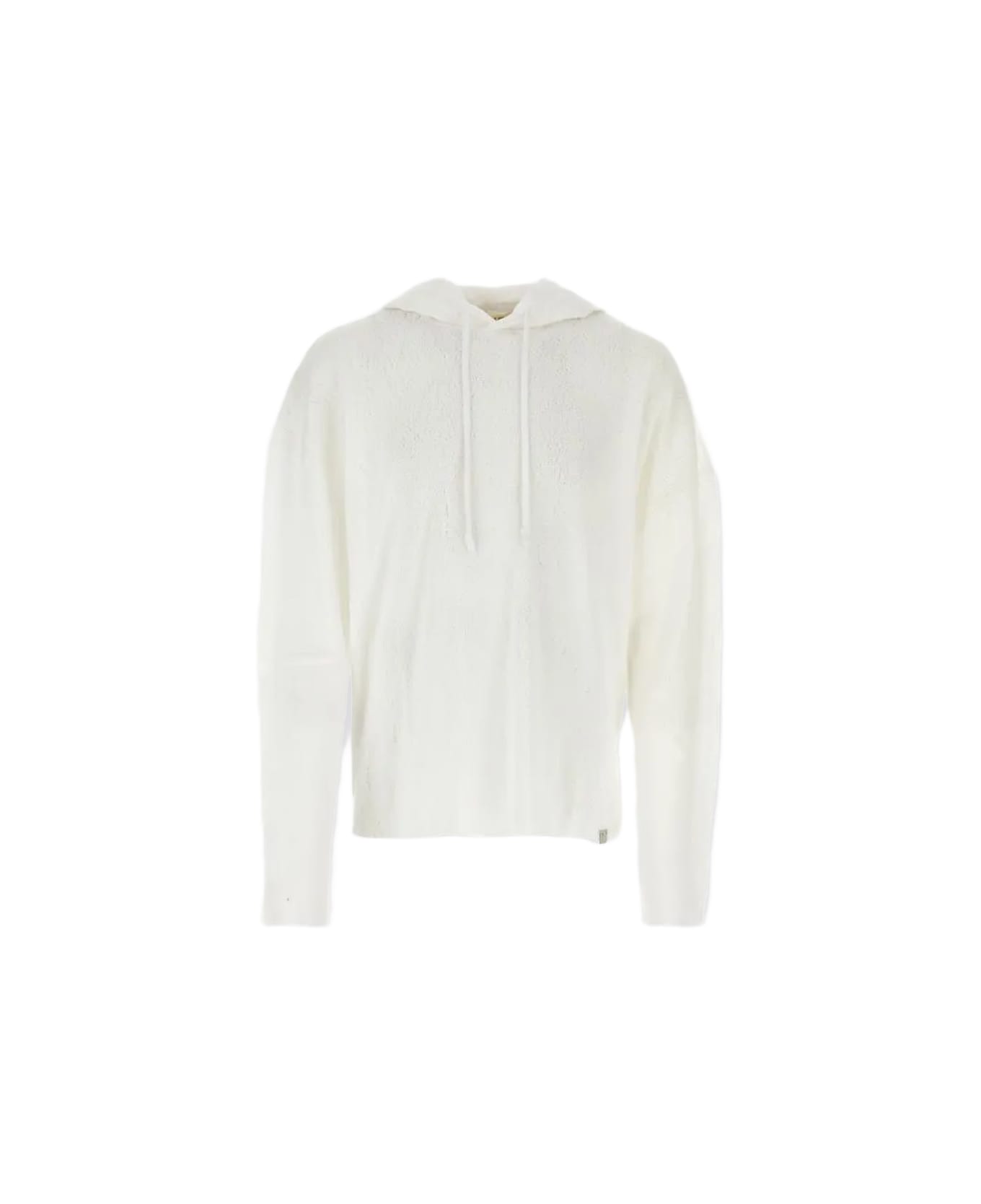 1017 ALYX 9SM Destroyed Hooded Tee Off white destroyed jersey hooded tee - Destroyed hooded tee - Bianco