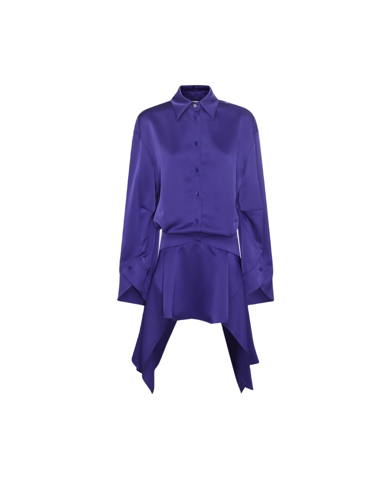 The Attico Violet Asymmetric Hem Skirt Dress - VIOLET