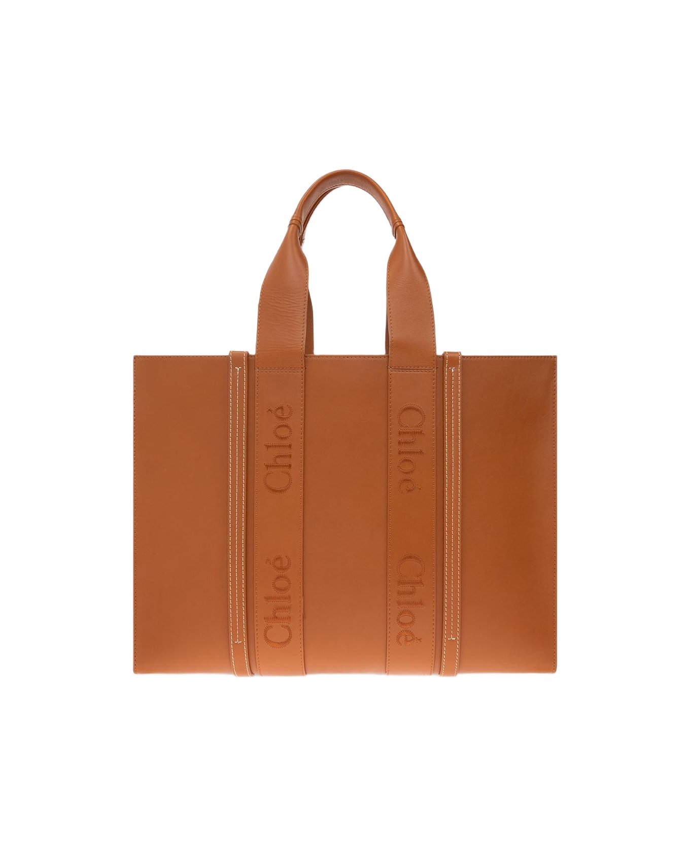 Chloé 'woody Large' Shopper Bag - Brown