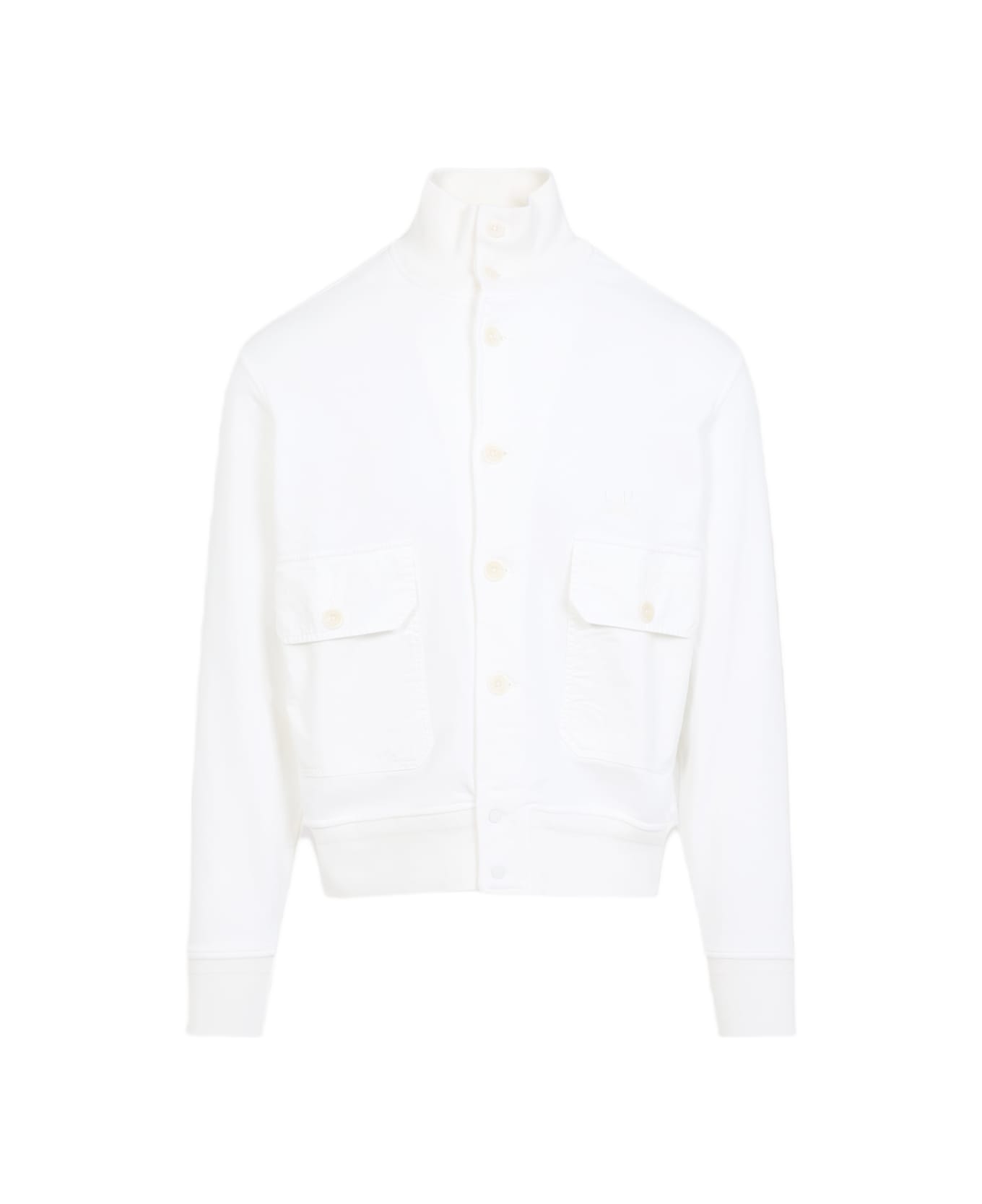 C.P. Company Full Button Sweatshirt - Gauze White