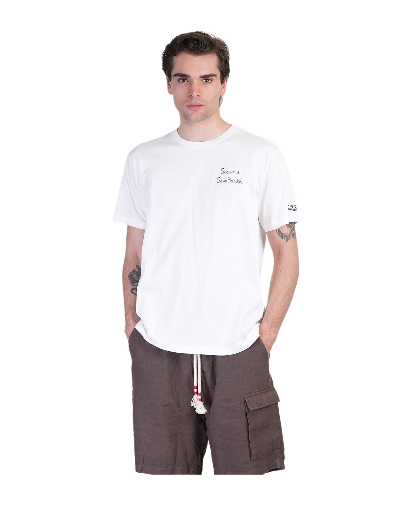 MC2 Saint Barth Portofino T-shirt In White Cotton - white
