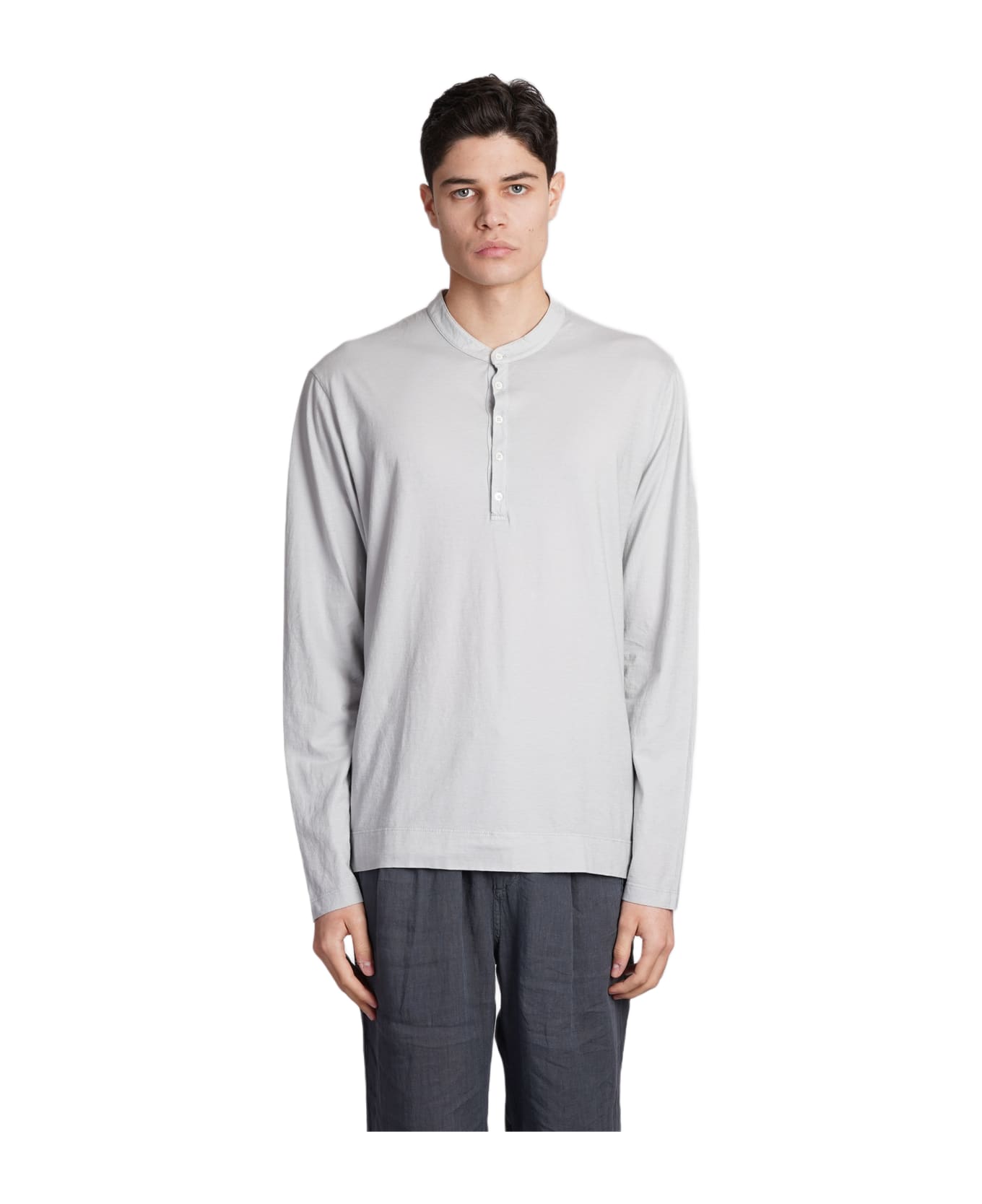 Massimo Alba Hawai T-shirt In Grey Cotton - grey