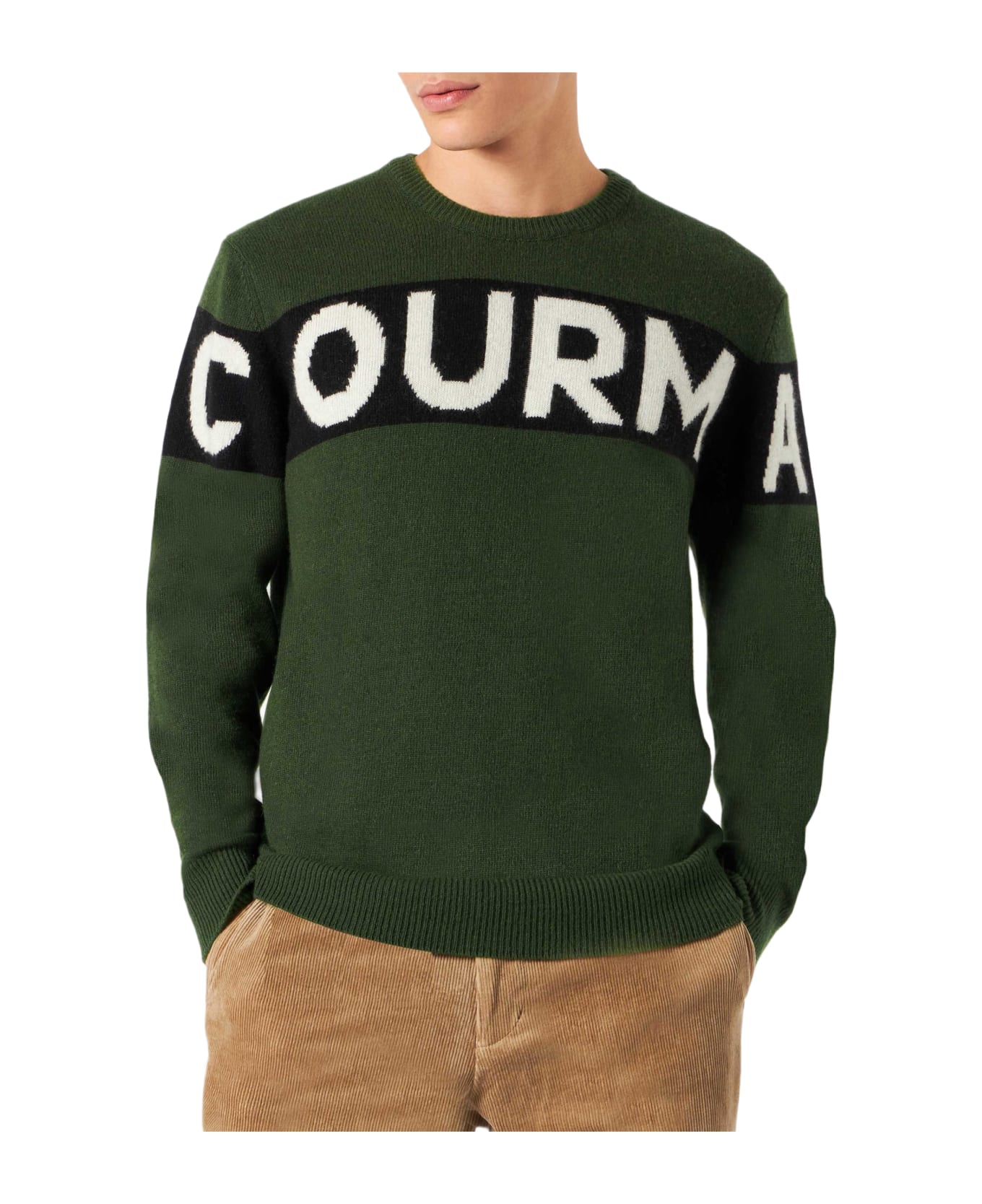 MC2 Saint Barth Courma Blended Cashmere Man Sweater - GREEN