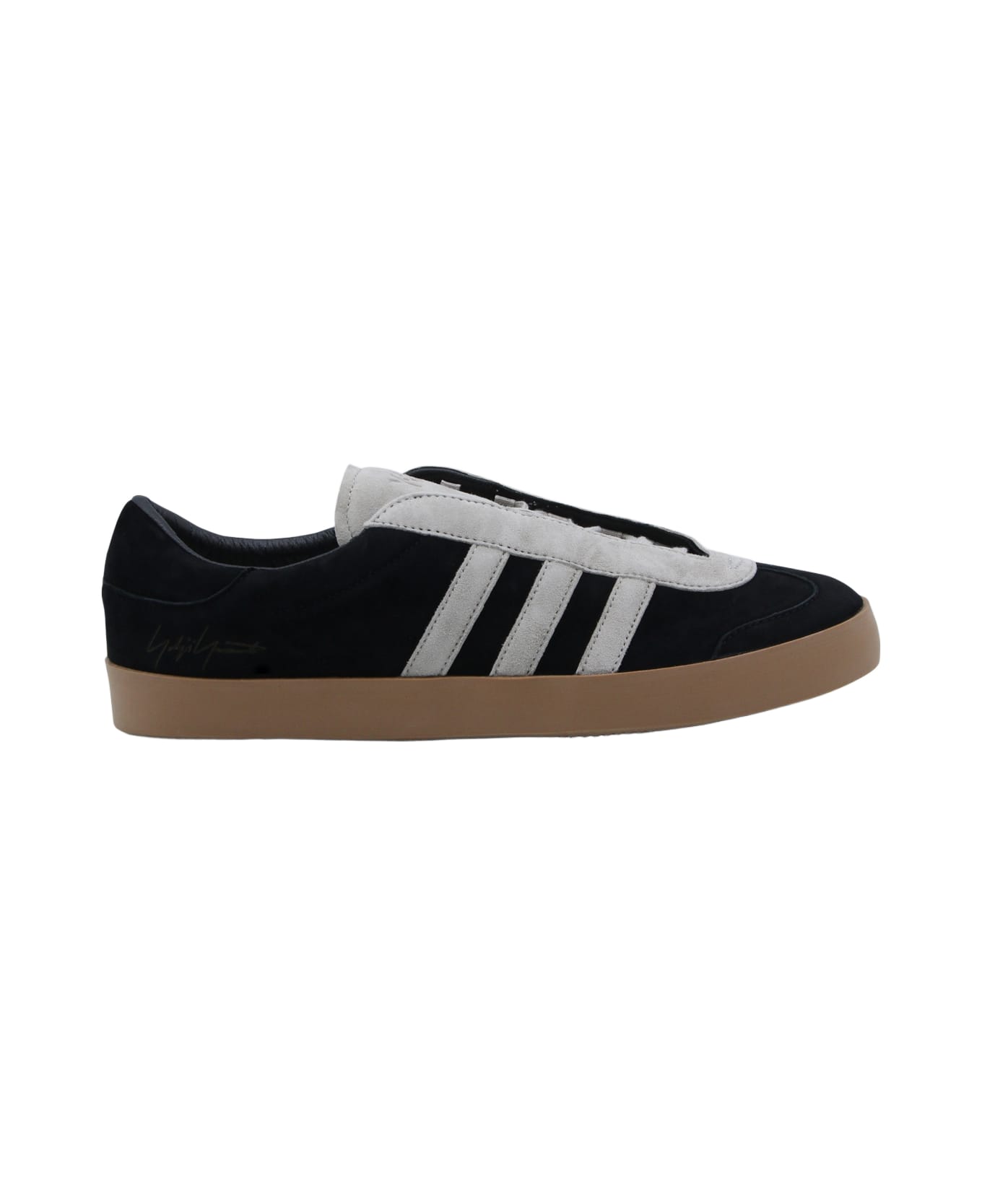 Y-3 Black Gazelle Sneakers - BLACK/BLACK/LBROWN
