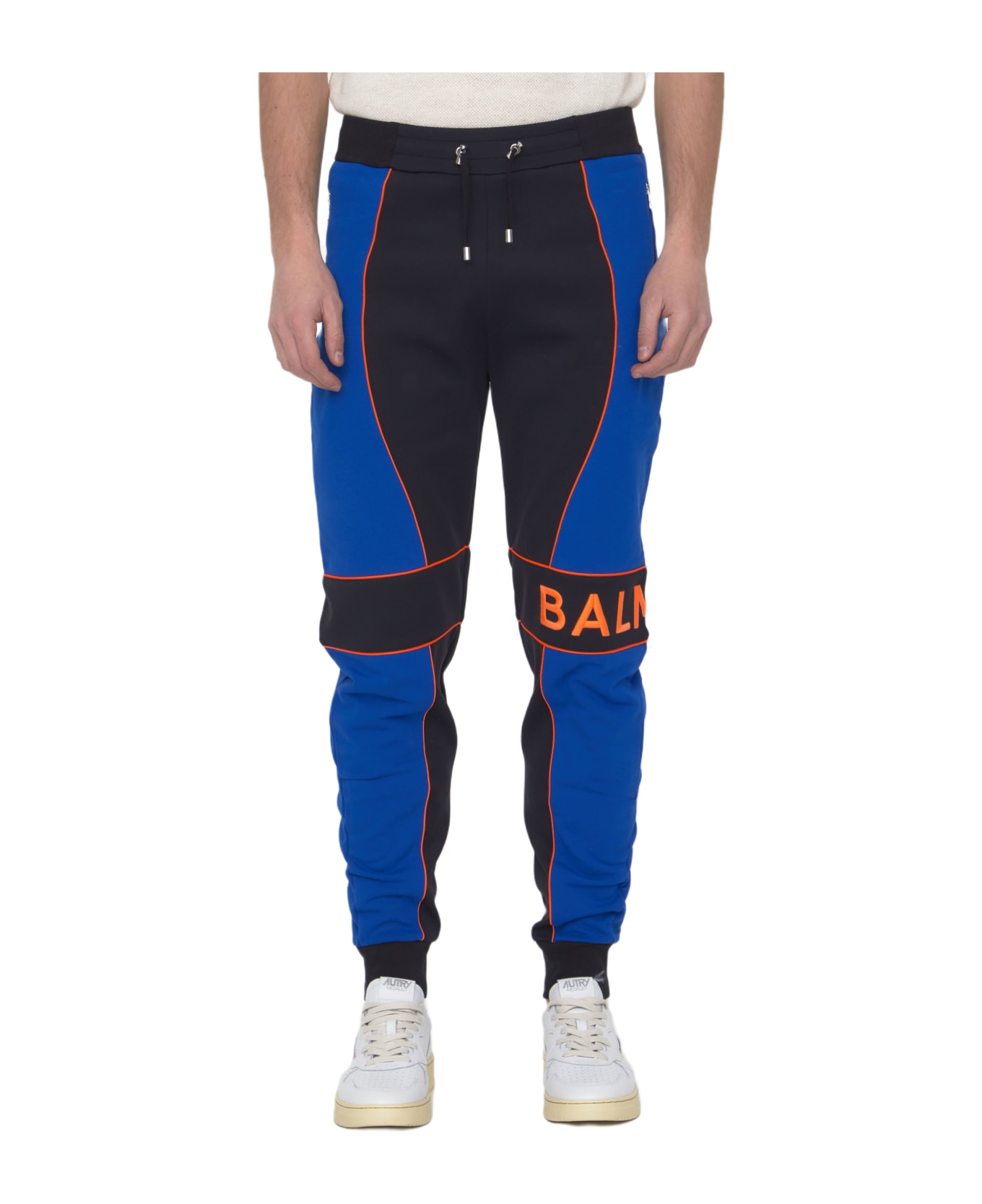 Balmain Track Pants With Logo - BLACK