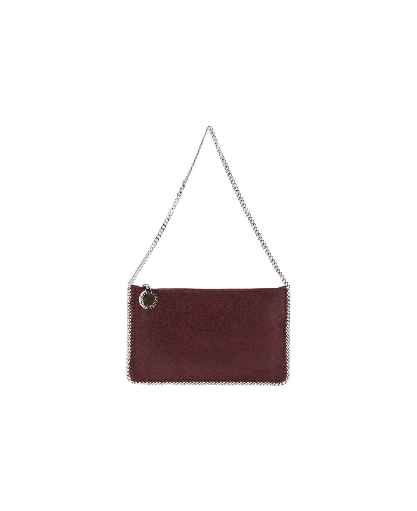 クラッチバッグ Stella McCartney 'Falabella' clutch (7P0076WP0587 1113) Stella McCartney Dark Grey Faux Leather Falabella Clutch Bag