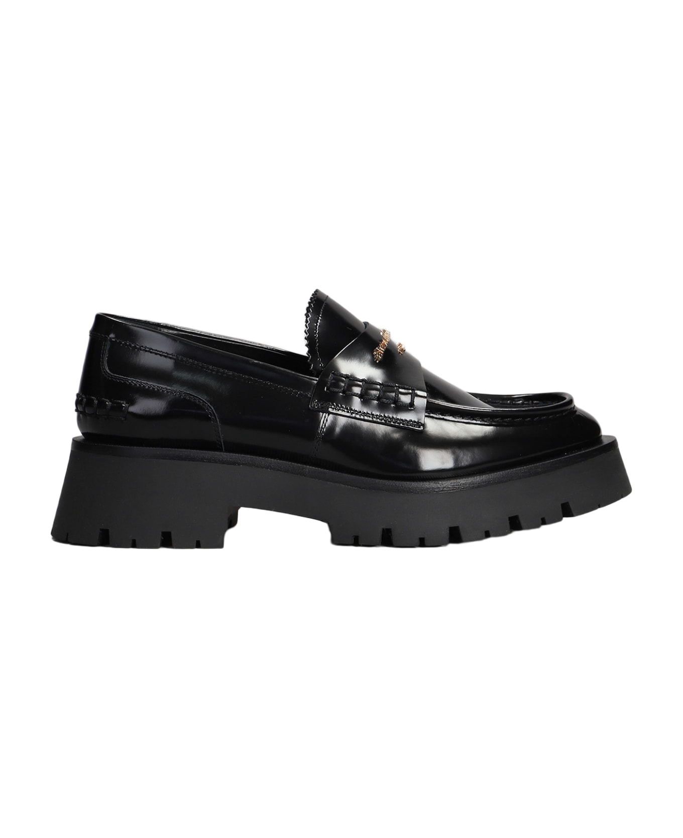 Alexander Wang Loafers In Black Leather - black