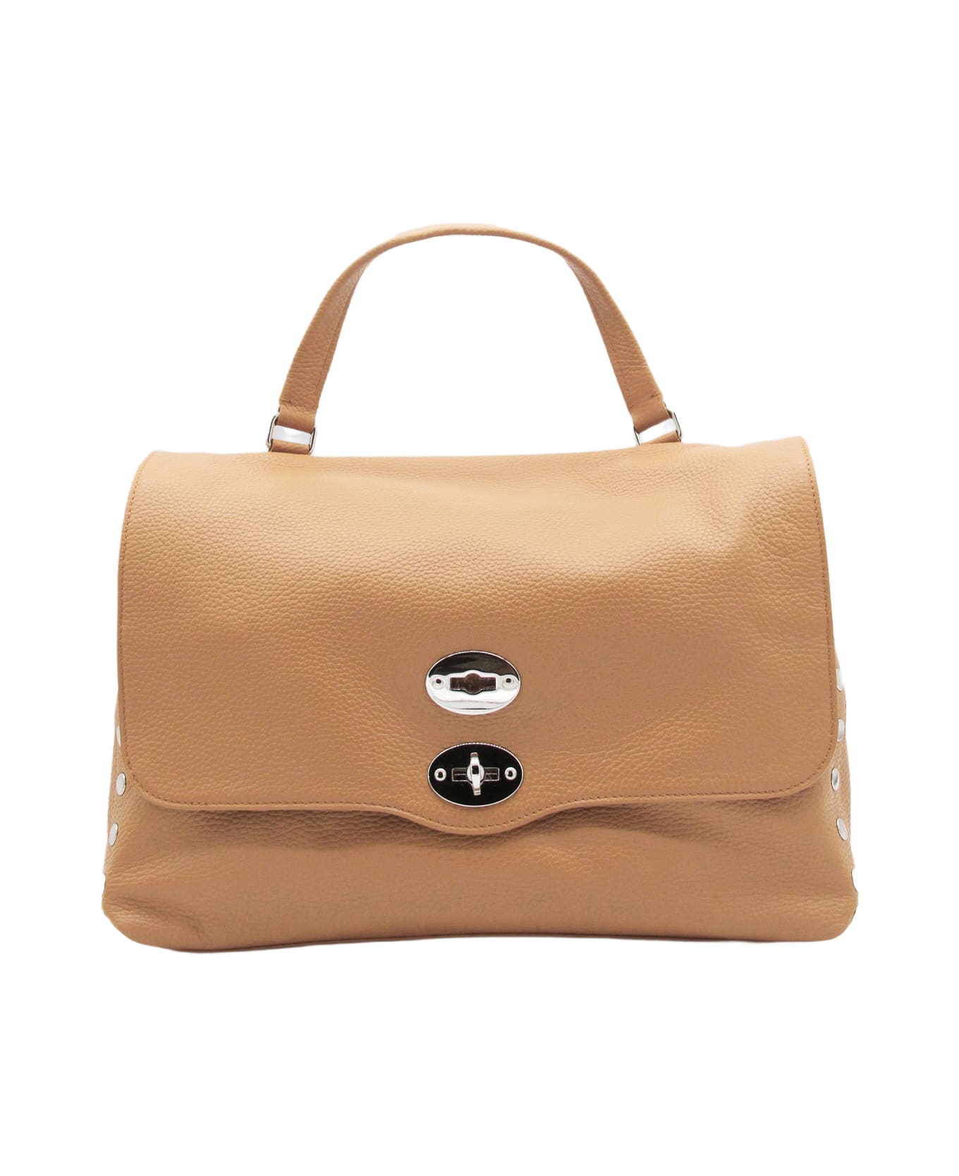 Zanellato Beige Leather Postina Baby Top Handle Bag - BROWN CANTUCCI