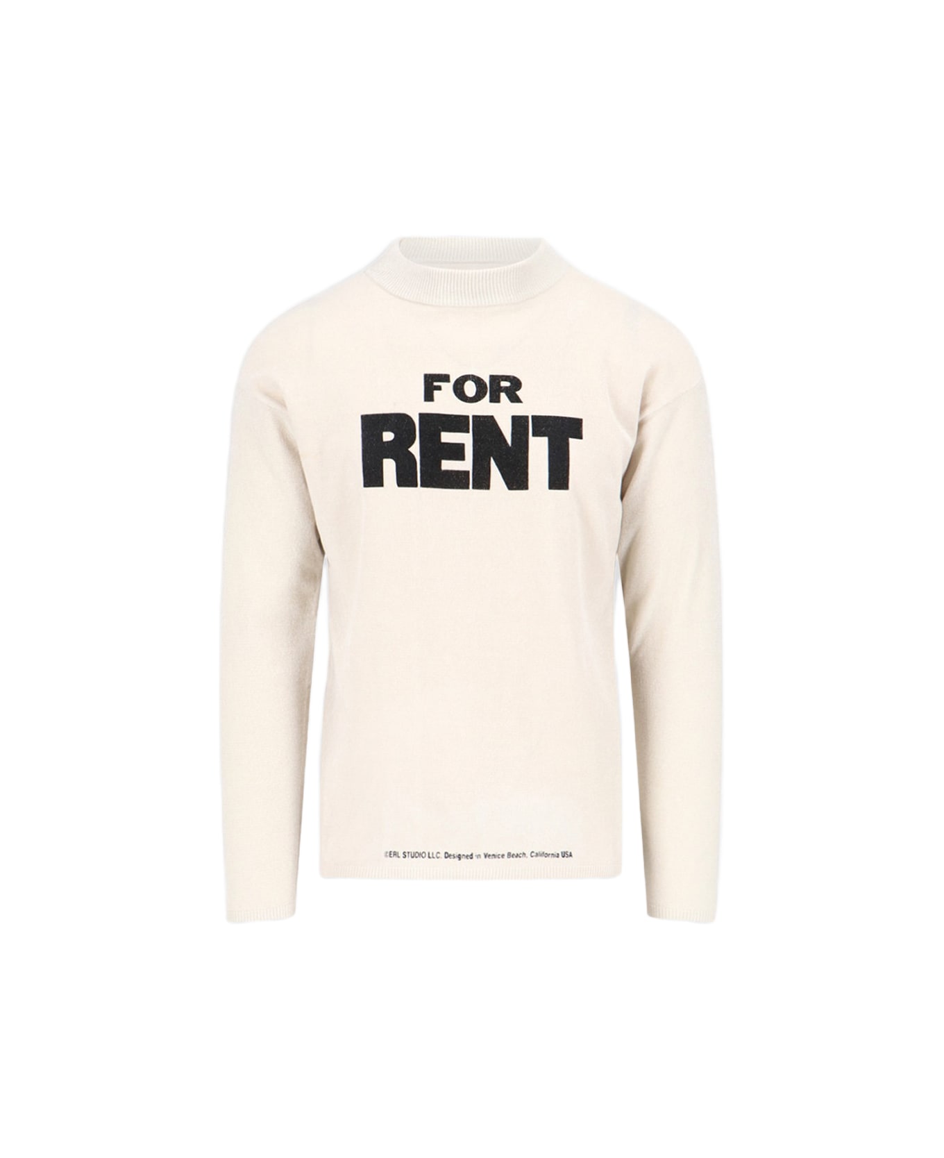ERL Unisex For Rent Sweater Knit Off White Knitted T-shirt With Long Sleeves - Unisex For Rent Sweater Knit - WHITE ニットウェア