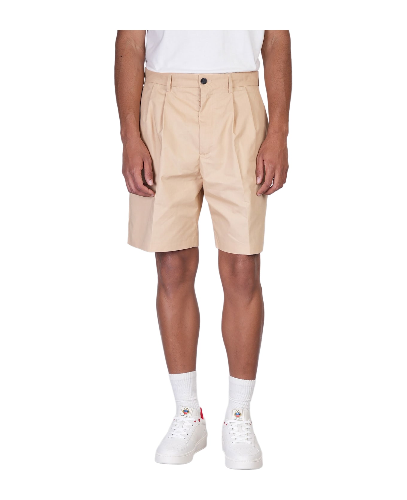 Bally Shorts In Beige Cotton - beige