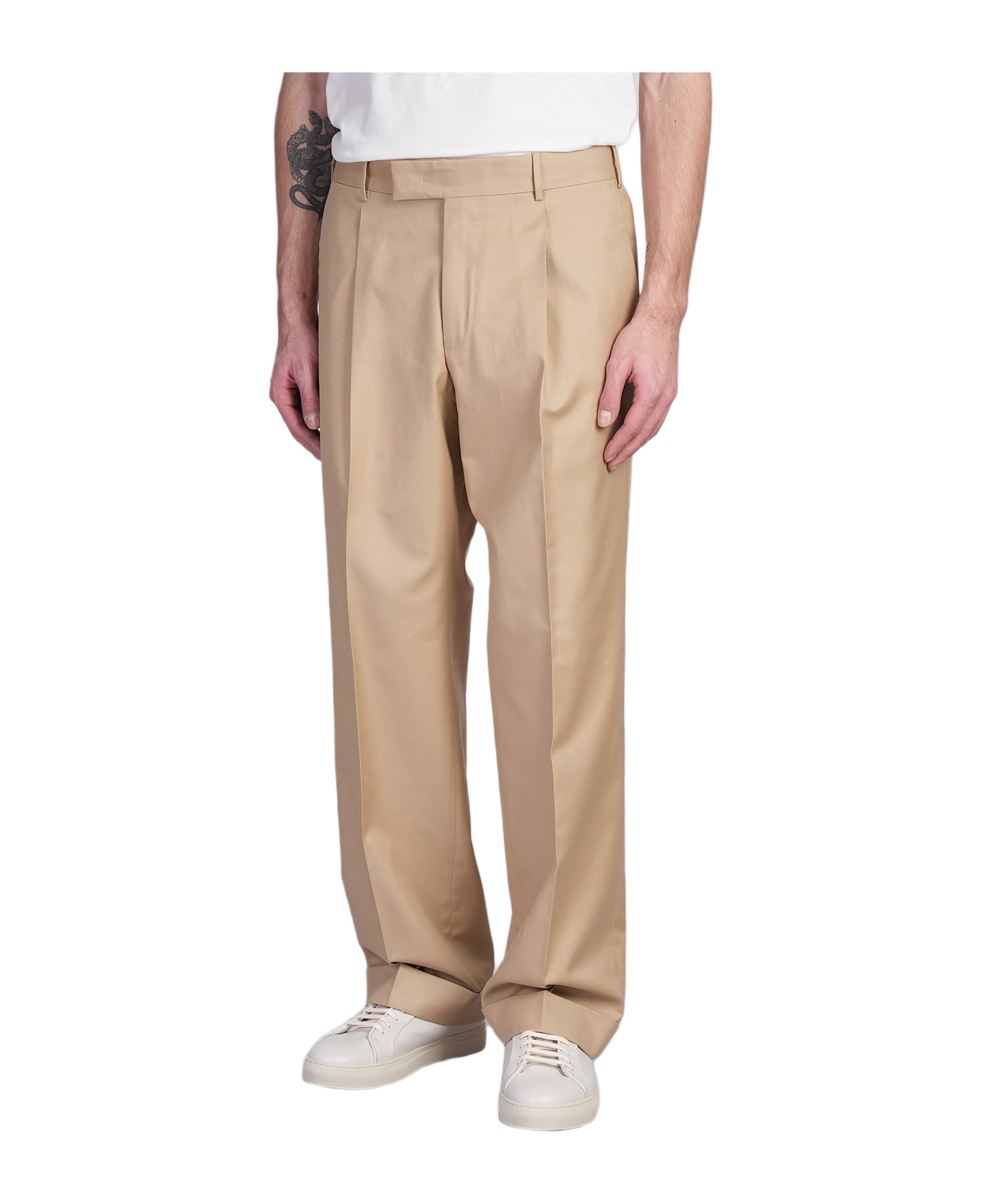 PT Torino Bp75 Pants In Beige Cotton - beige