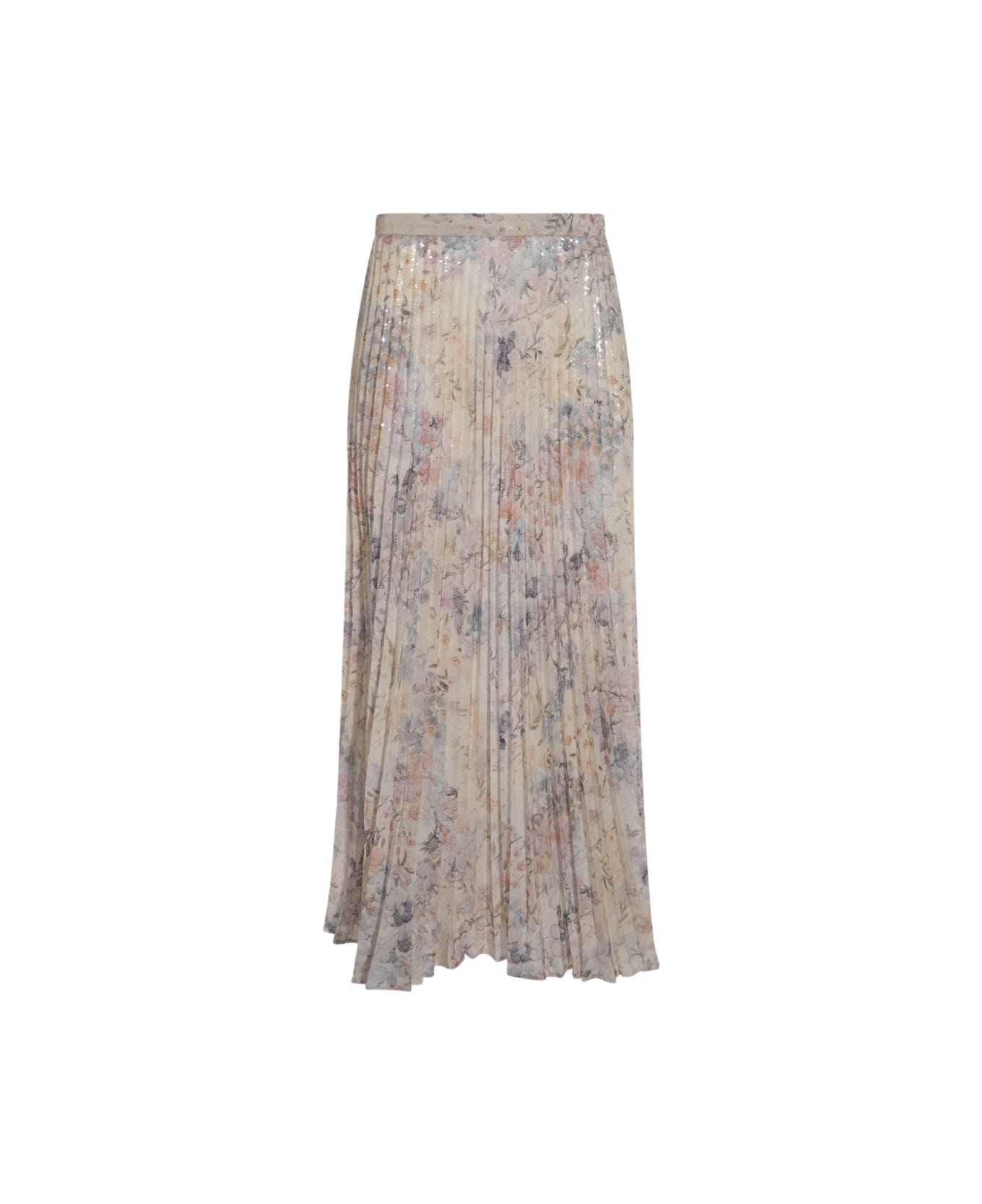 Golden Goose Multicolor Viscose Skirt - PASTEL FLOWERS