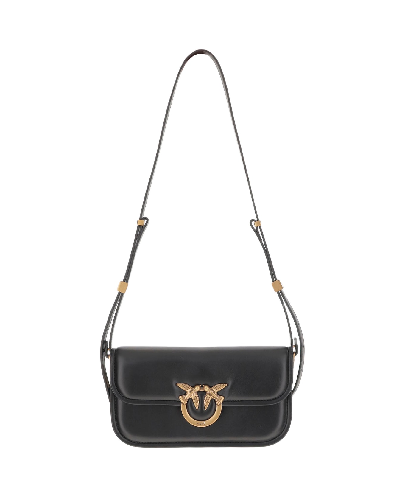 Pinko Love Bag Box Shoulder Bag In Nappa Leather - Black