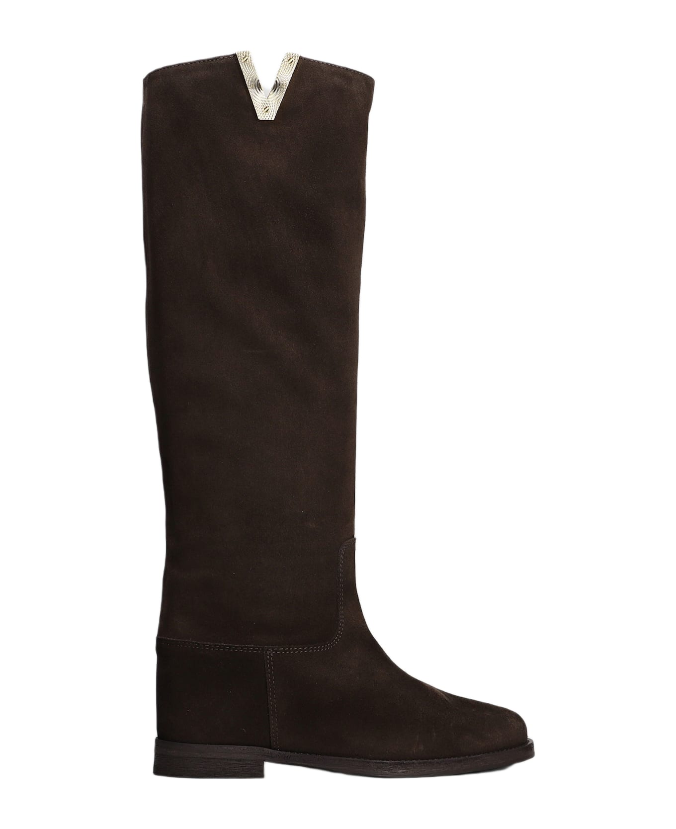 Via Roma 15 In Dark Brown Suede - dark brown
