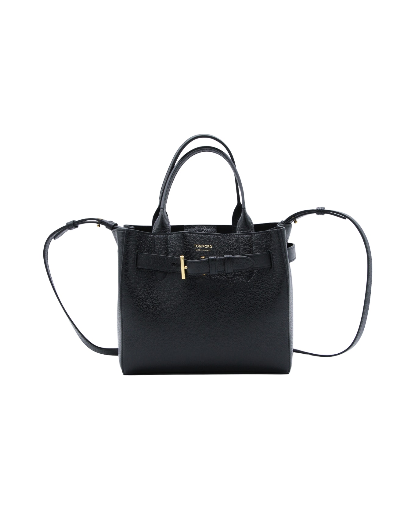 Tom Ford Black Leather Totes - Black