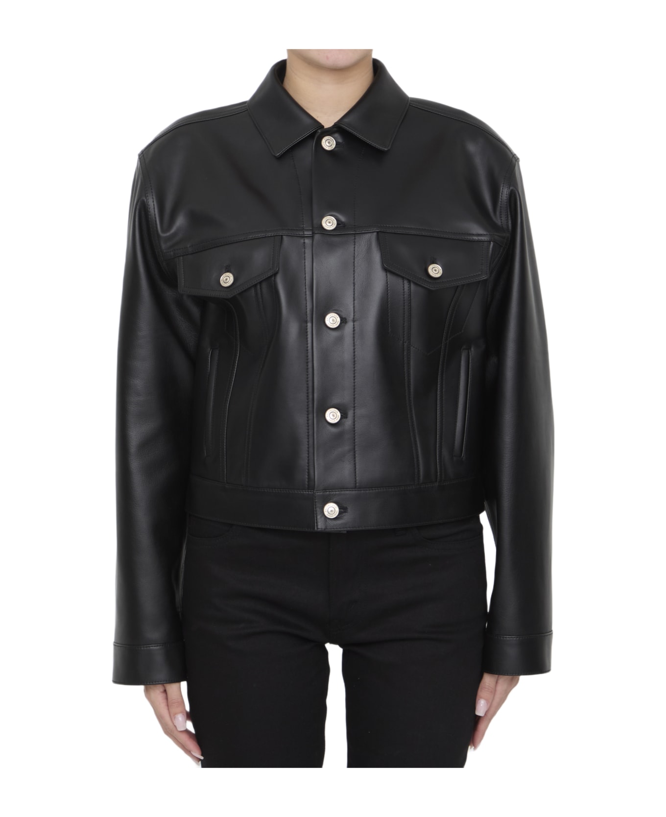 Balenciaga Leather Jacket - BLACK