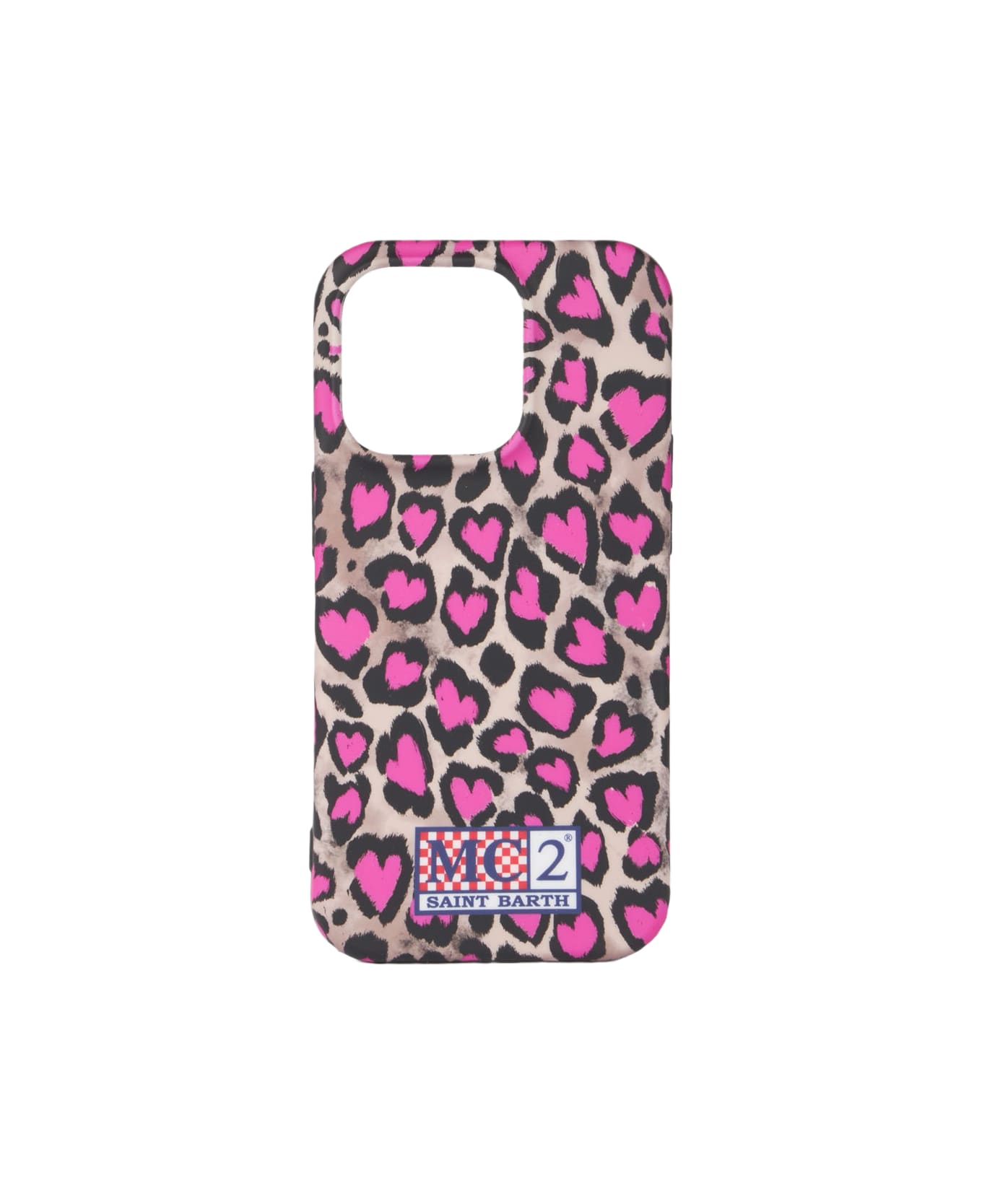MC2 Saint Barth Cover For Iphone 14 Pro With Animalier Print - PINK
