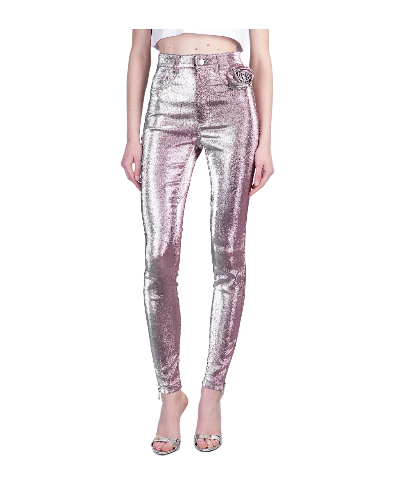 AREA Leggings In Rose-pink Polyester - rose-pink