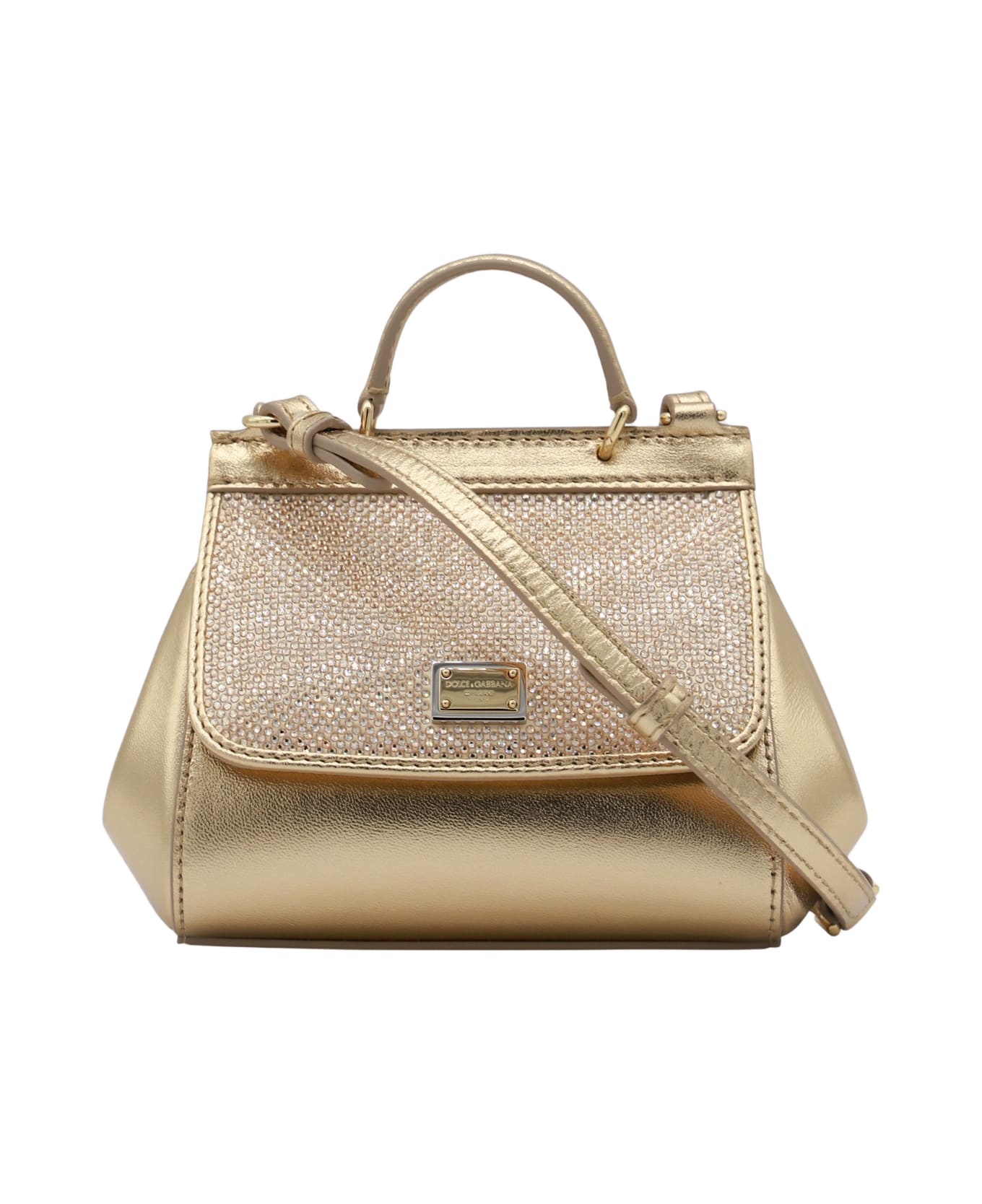 Dolce 
Gabbana Good Leather Miss Sicily Shoulder Bag - ORO CHIARO