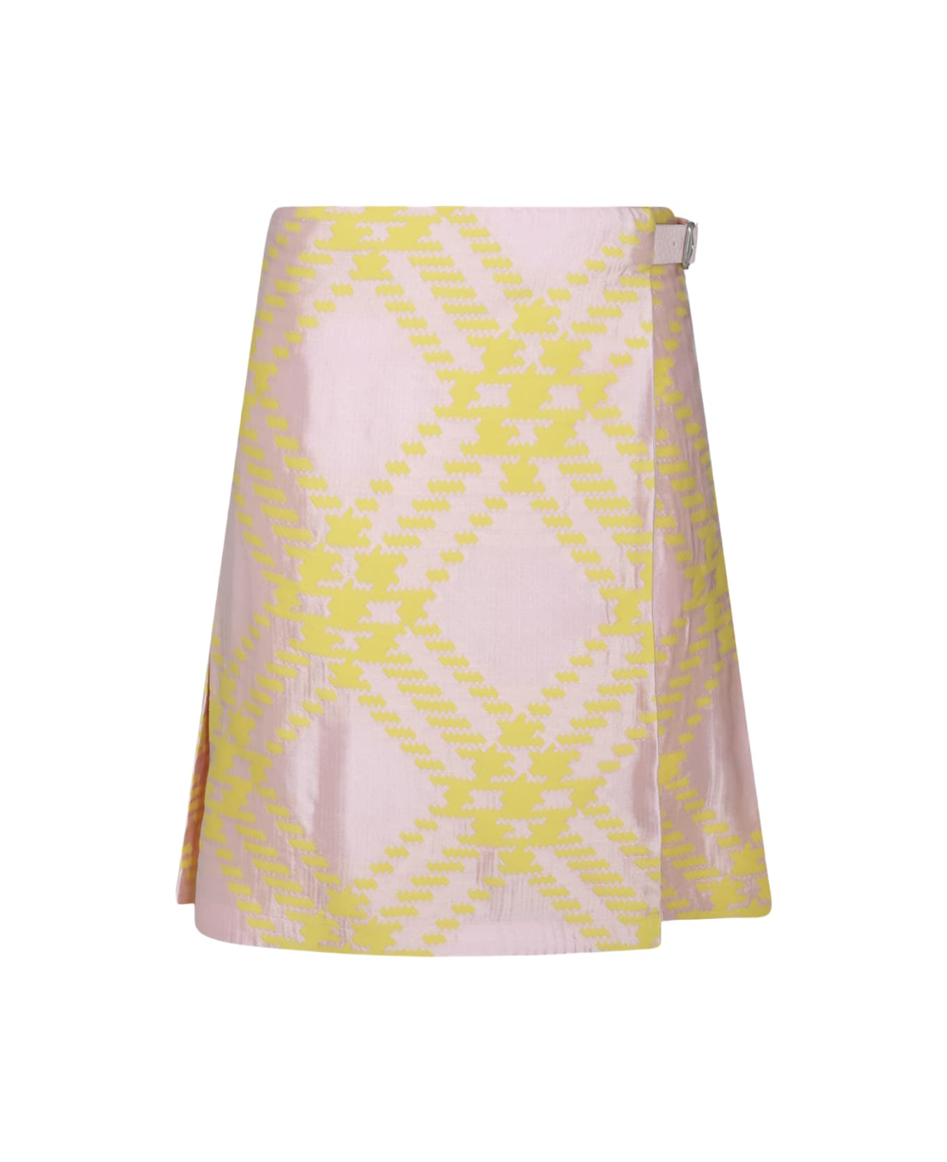 Burberry Pink And Yellow Cotton Skirt - CAMEO IP PTTN