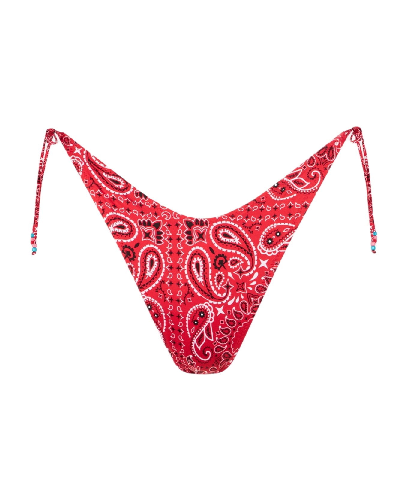 MC2 Saint Barth Woman Cheeky Swim Briefs With Charms - RED