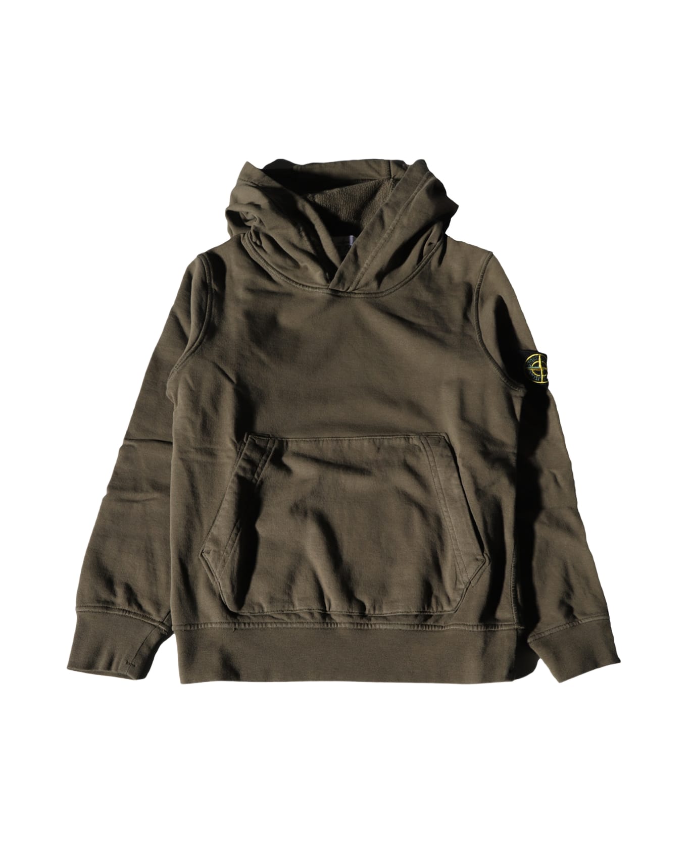 Stone Island Dark Green Cotton Sweatshirt - MILITARY GREEN