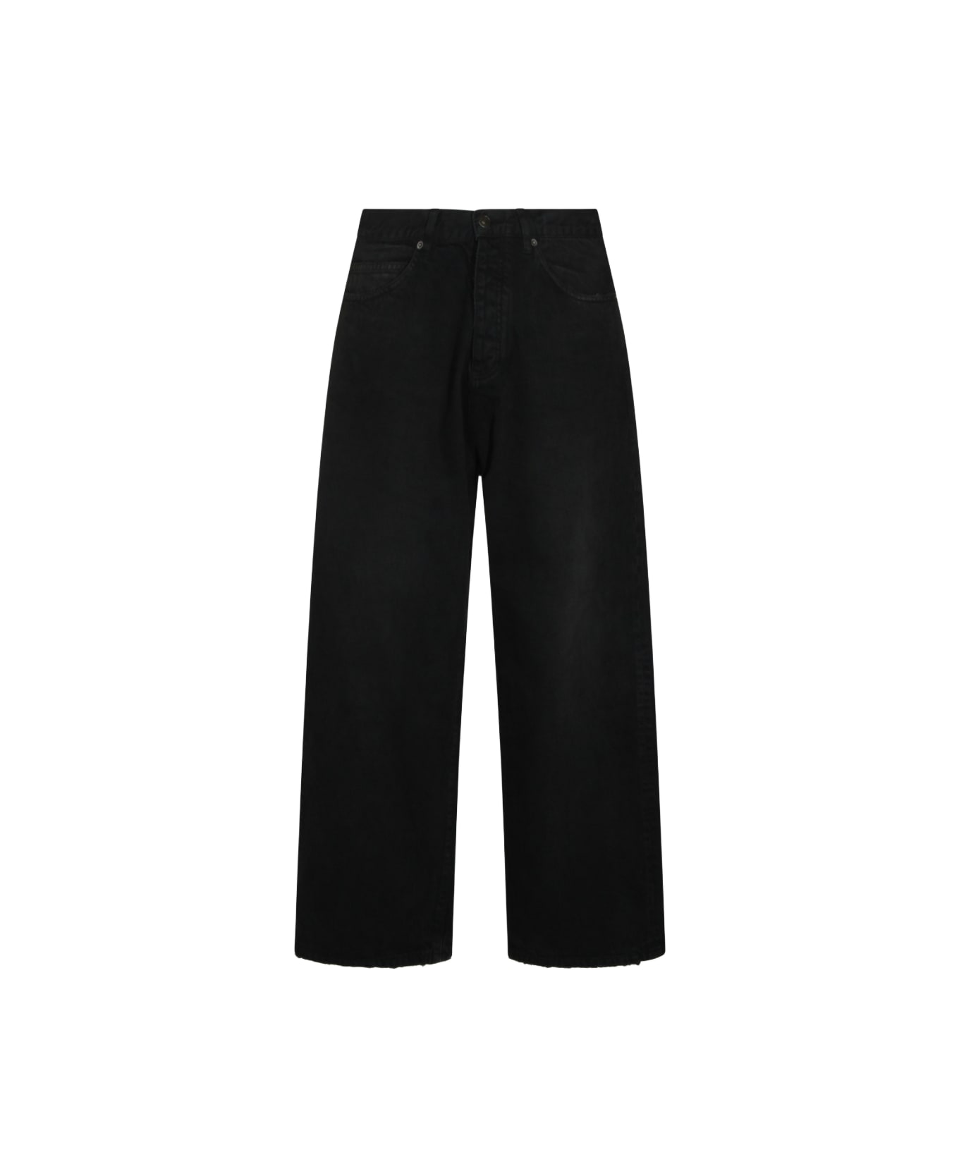 Balenciaga Black Cotton Jeans - Black