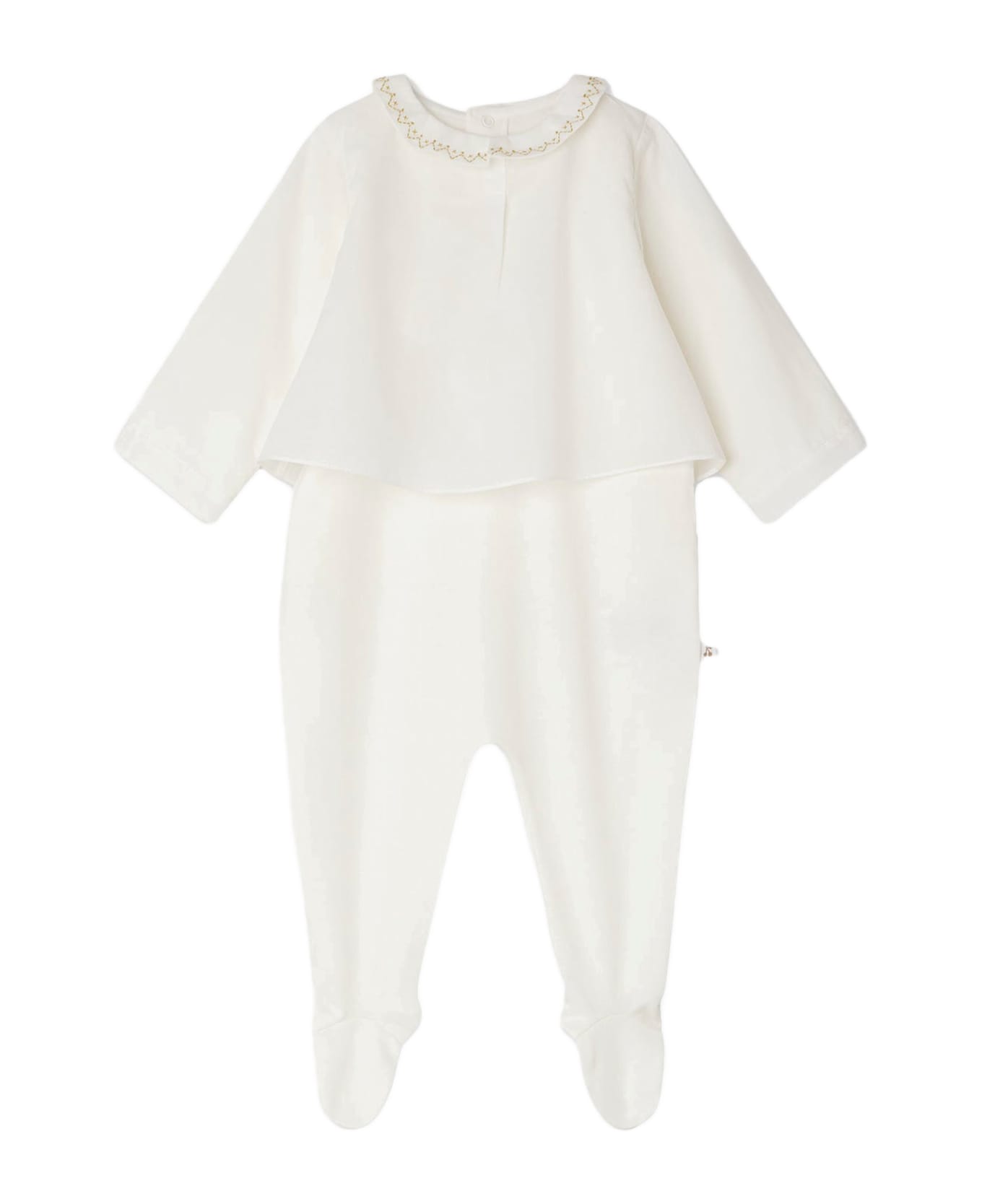 Bonpoint Cotton Sage Pajamas - White