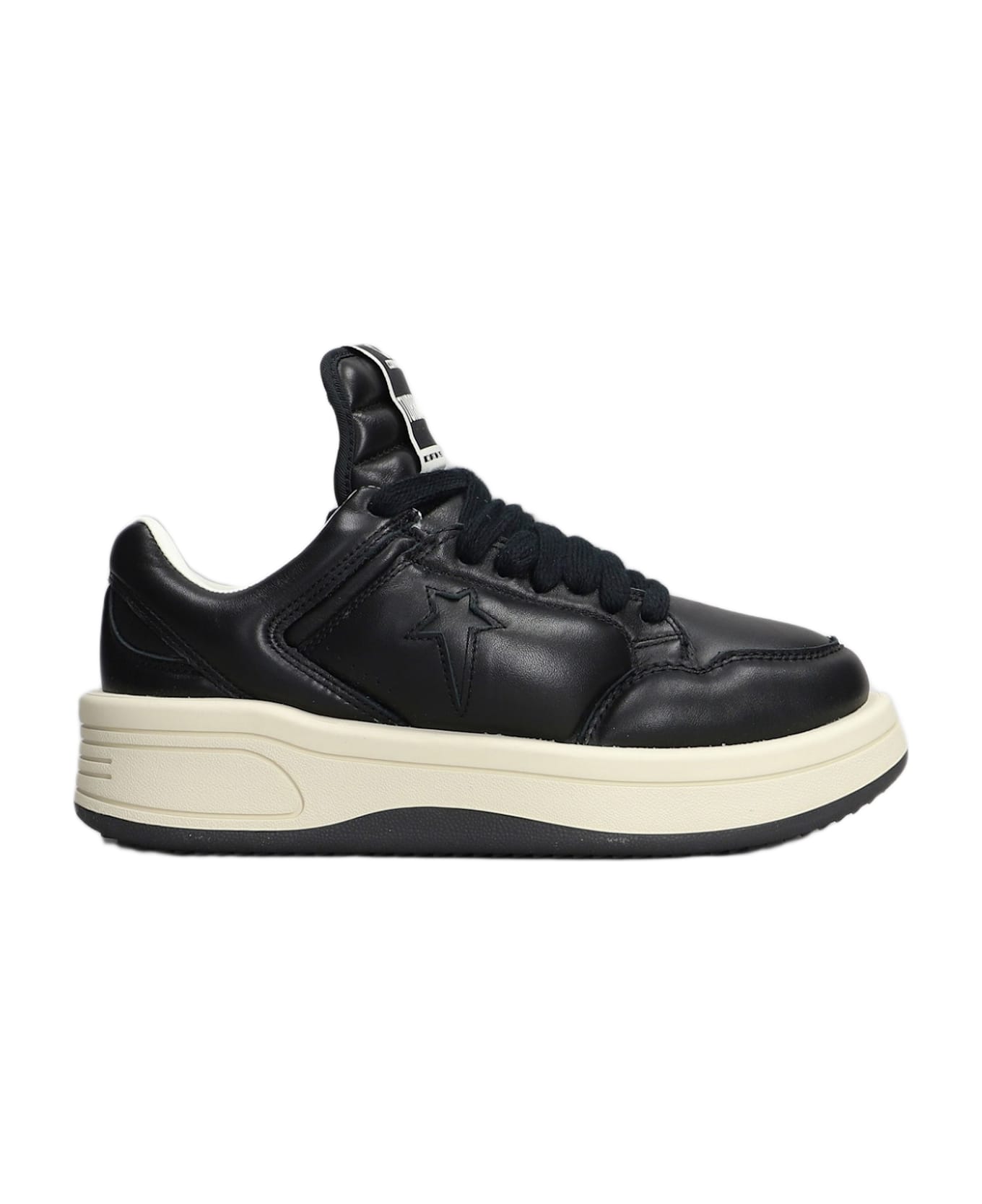 DRKSHDW Turbowpn Ox Sneakers In Black Leather - black