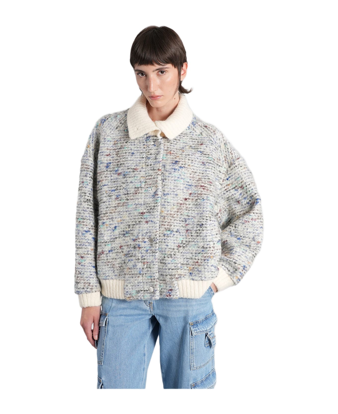 IRO Simone Casual Jacket In Multicolor Acrylic - multicolor