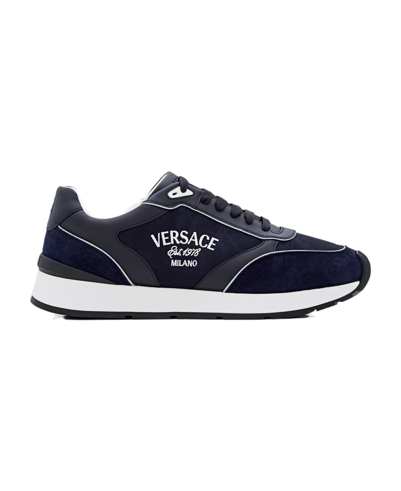 Versace Calf Leather Sneakers - Blue スニーカー