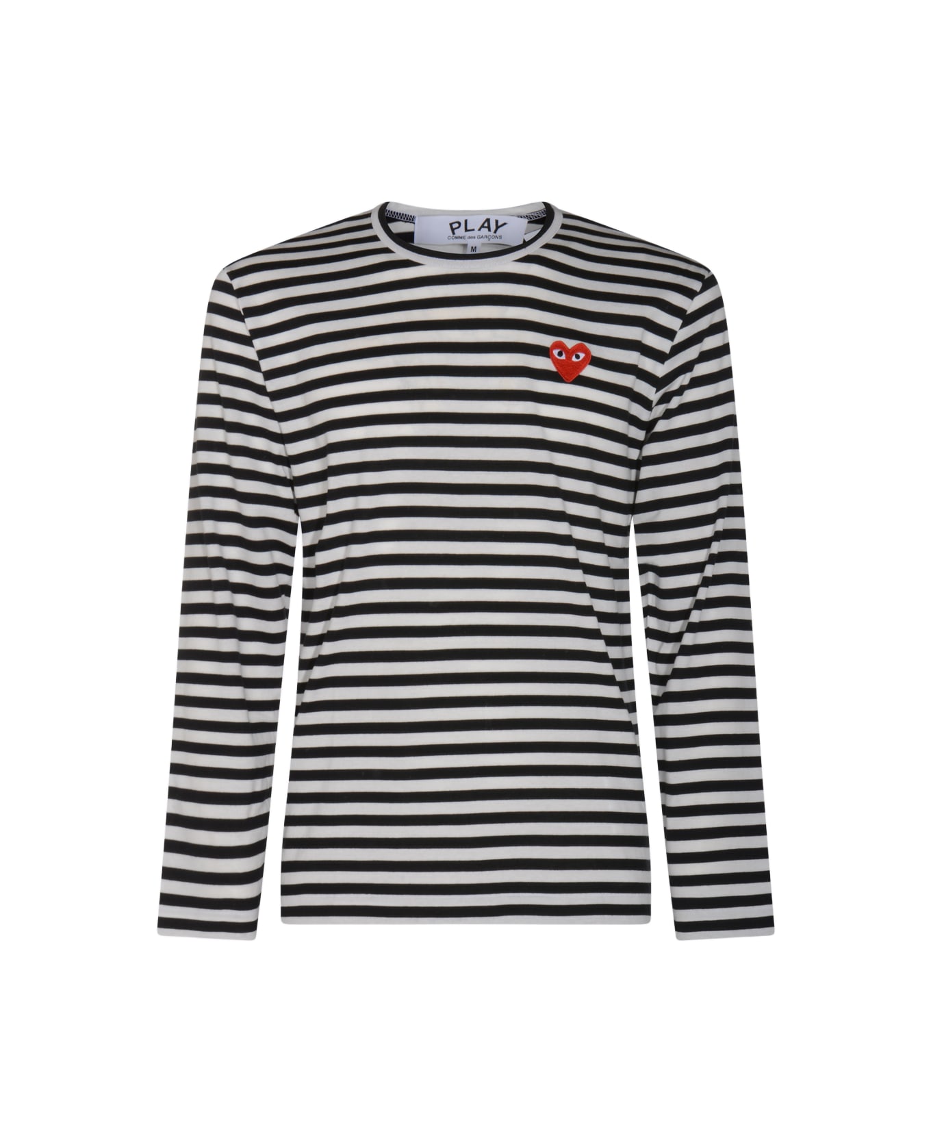 Comme des Garçons Play Black And White Cotton T-shirt - Black
