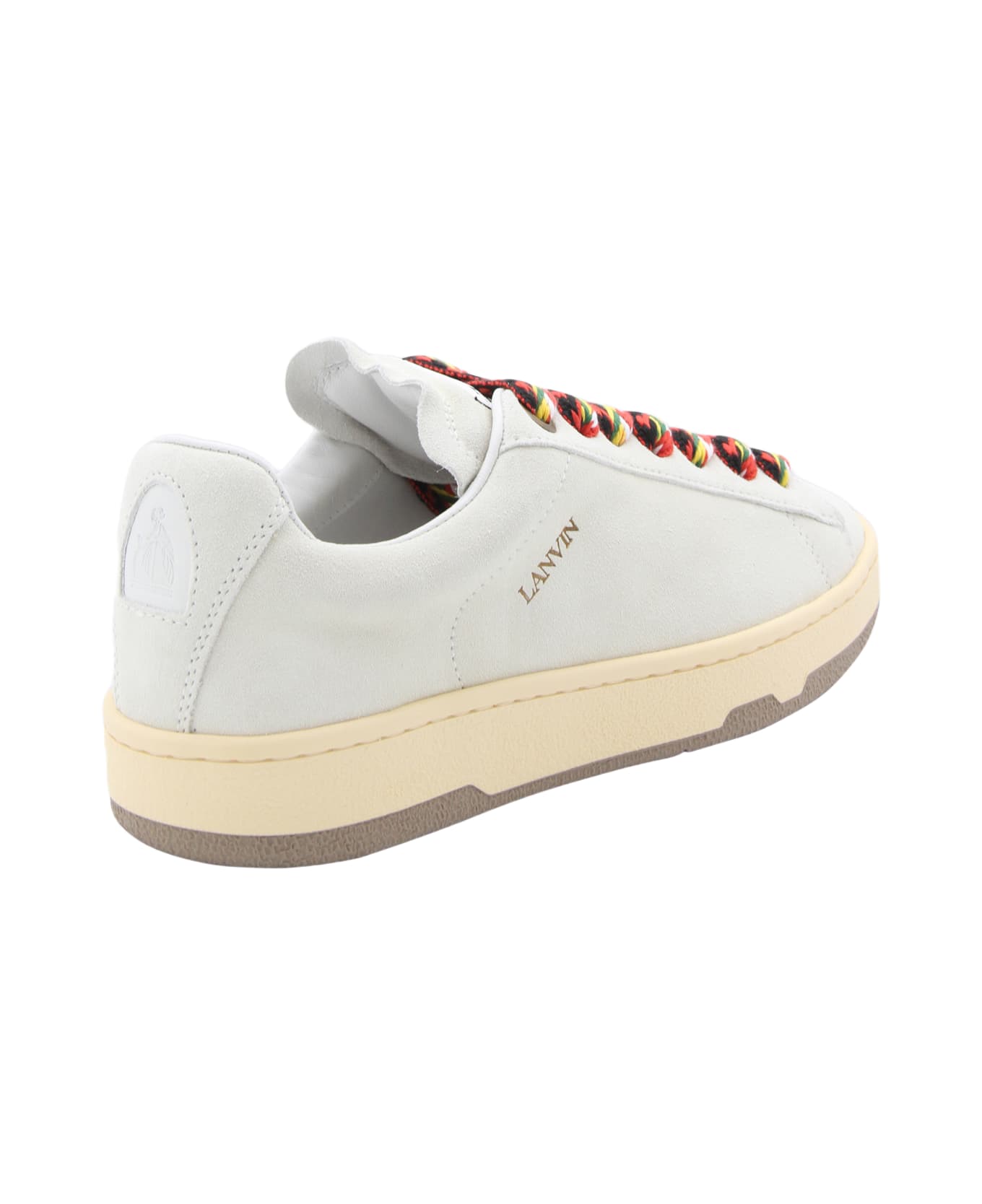 Lanvin White Leather Curb Lite Sneakers - White ウェッジシューズ