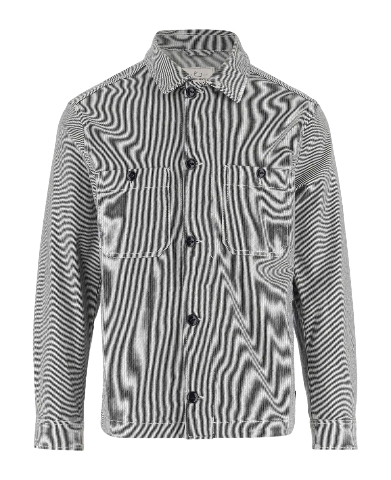 Woolrich Striped Cotton Shirt - Grey