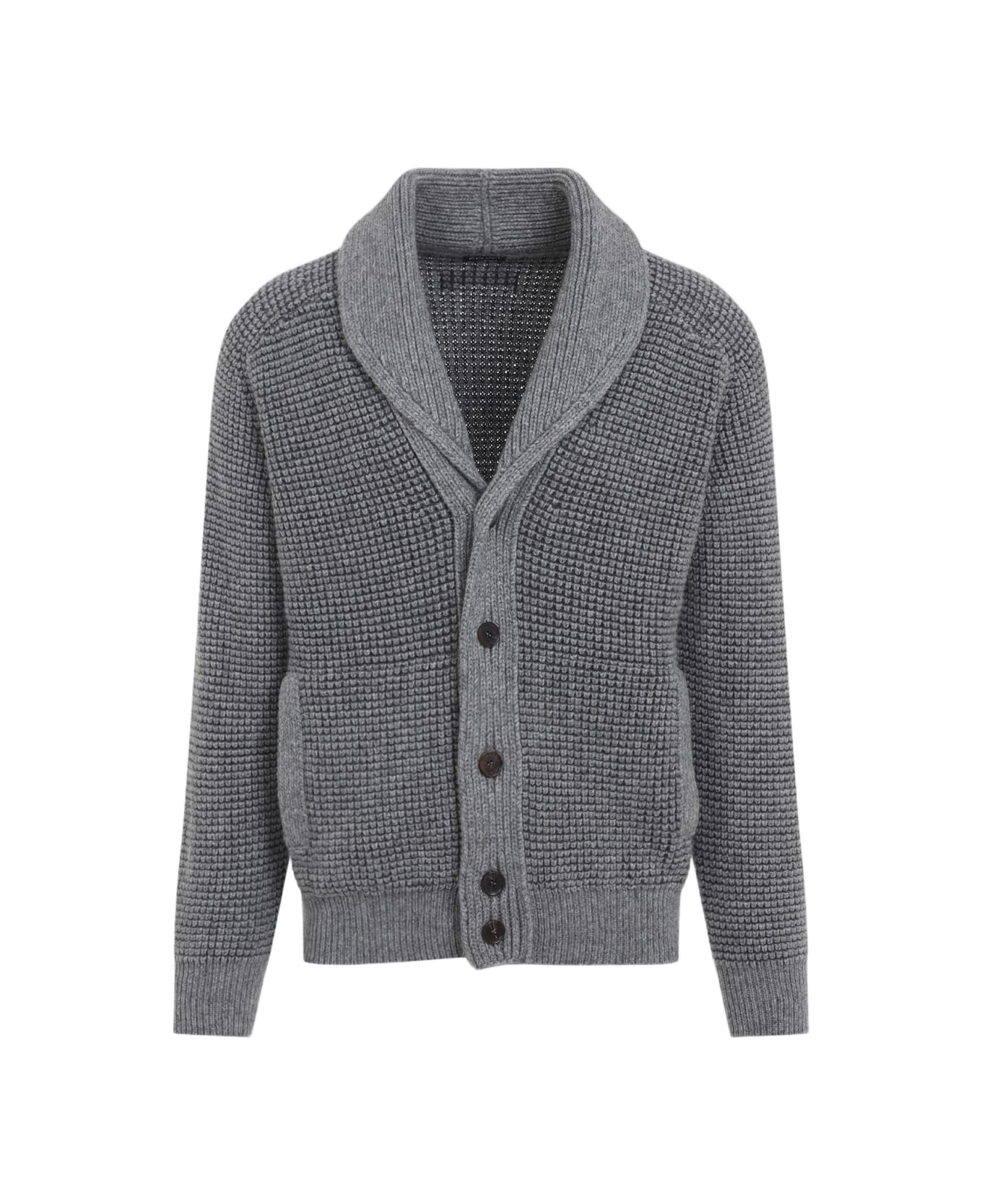 Zegna Cashmere Cardigan - GREY