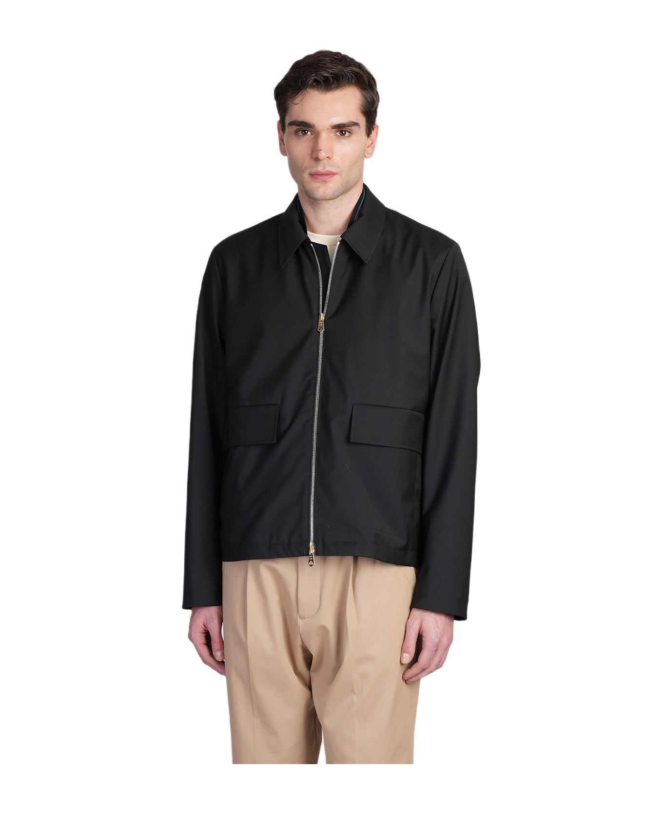 Paul Smith Casual Jacket In Black Wool - black