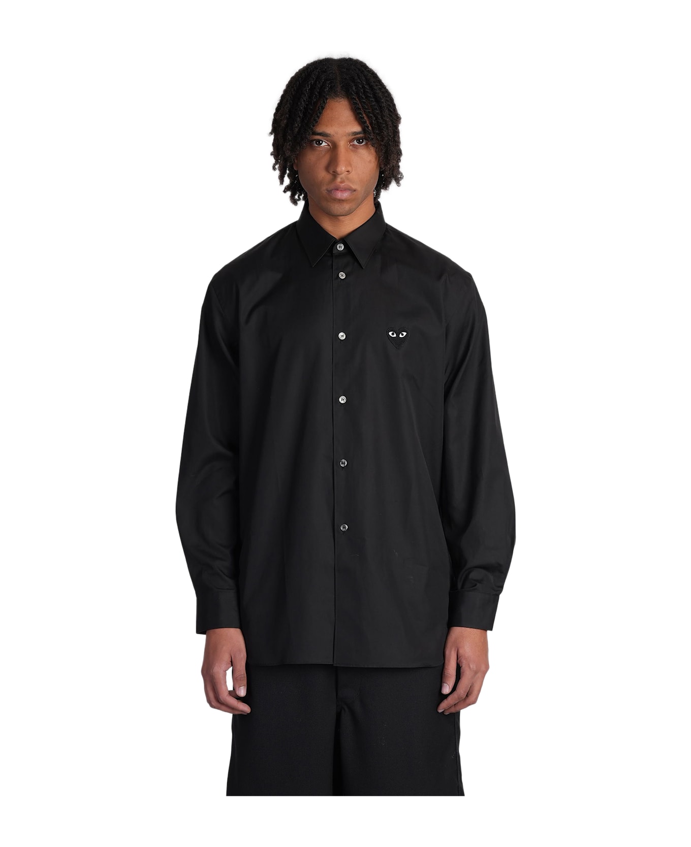 Comme des Garçons Play Shirt In Black Cotton - black