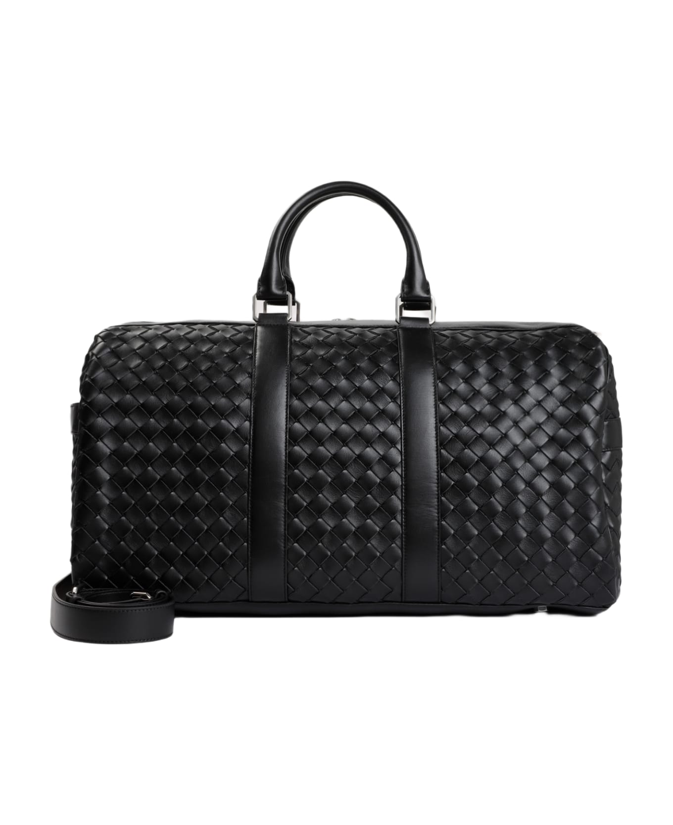 Bottega Veneta Classic Intrecciato Duffle Bag - Black