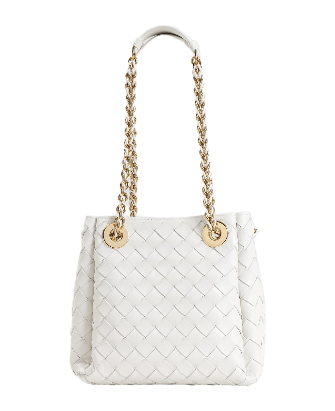 Bottega Veneta Andiamo Parachute Shoulder Bag - Chalk M Brass