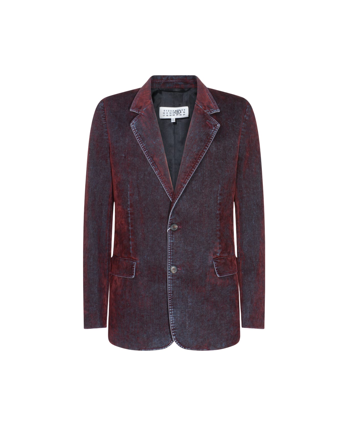 MM6 Maison Margiela Multicolor Cotton Blazer - Red