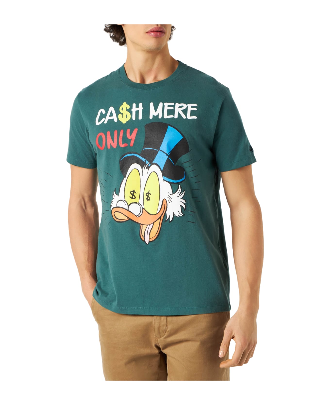 MC2 Saint Barth Man T-shirt Uncle Scrooge Print | Disney© Special Edition - GREEN