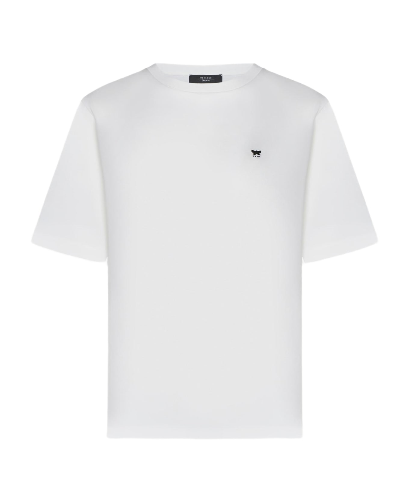 Weekend Max Mara Deodara Logo Cotton T-shirt - WHITE