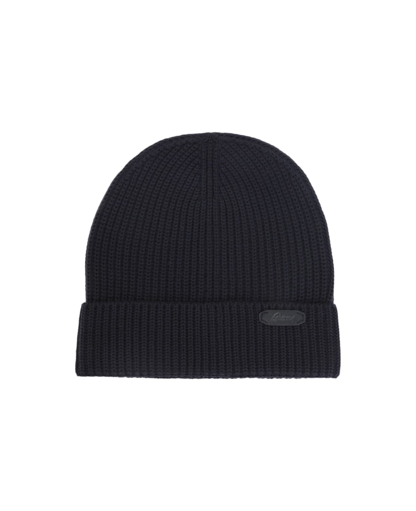 Brioni Wool Knitted Beanie - Midnight Blue