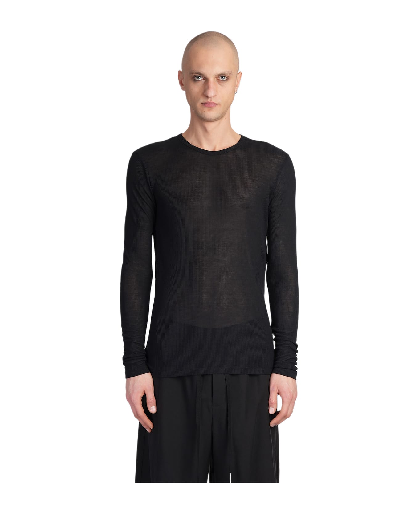 Ann Demeulemeester Greg T-shirt In Black Viscose - black
