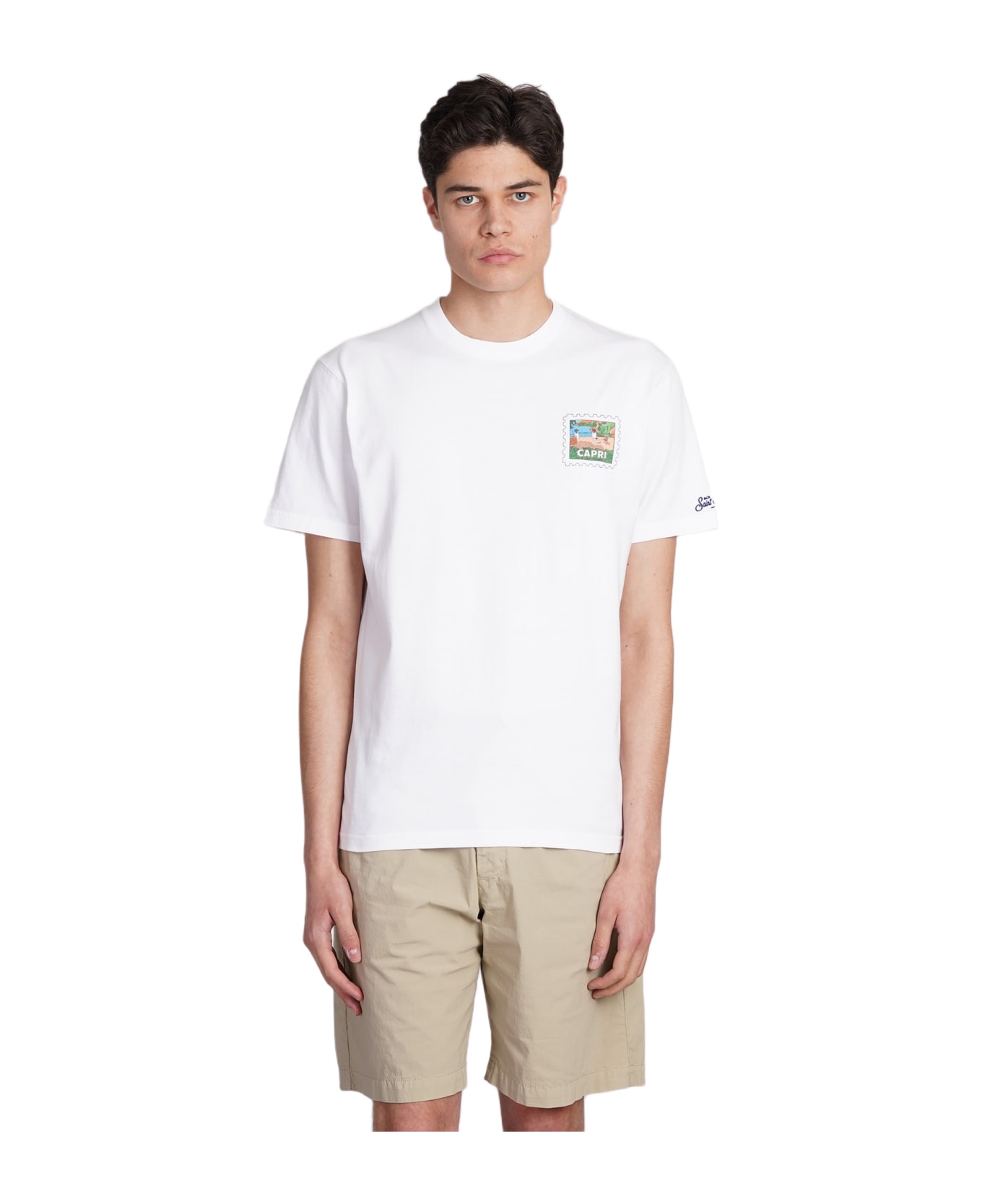 MC2 Saint Barth Tshirt Man T-shirt In White Cotton - white