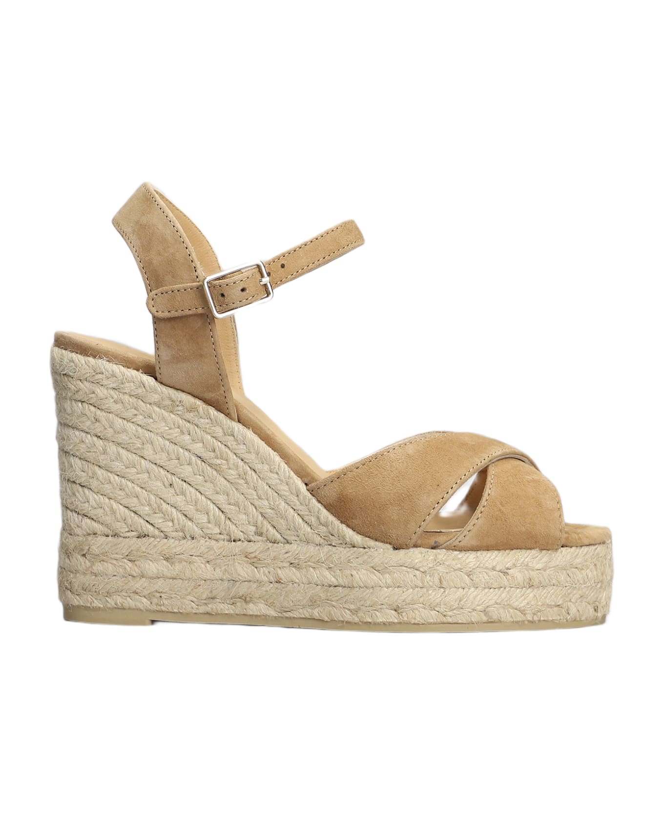 Castañer Blaudell-8ed-007 Wedges In Leather Color Suede - leather color