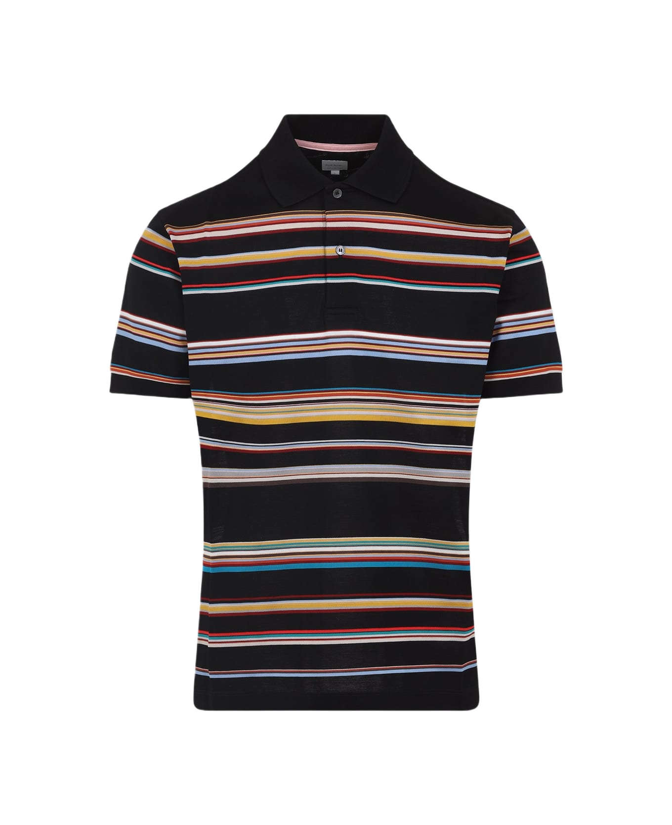 Paul Smith Mens Signature Stripe Polo Shirt - Black