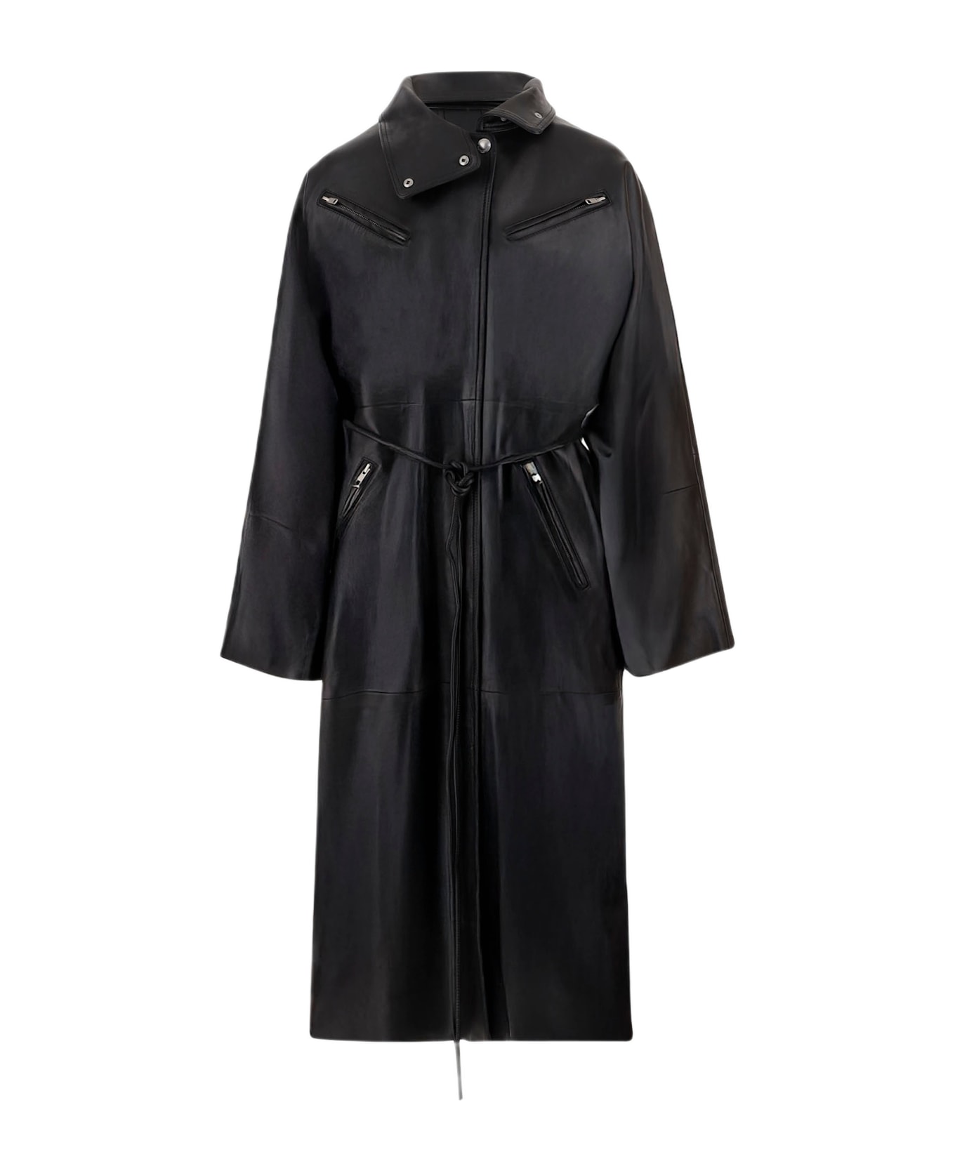 STAND STUDIO Capri Leather Coat - Black