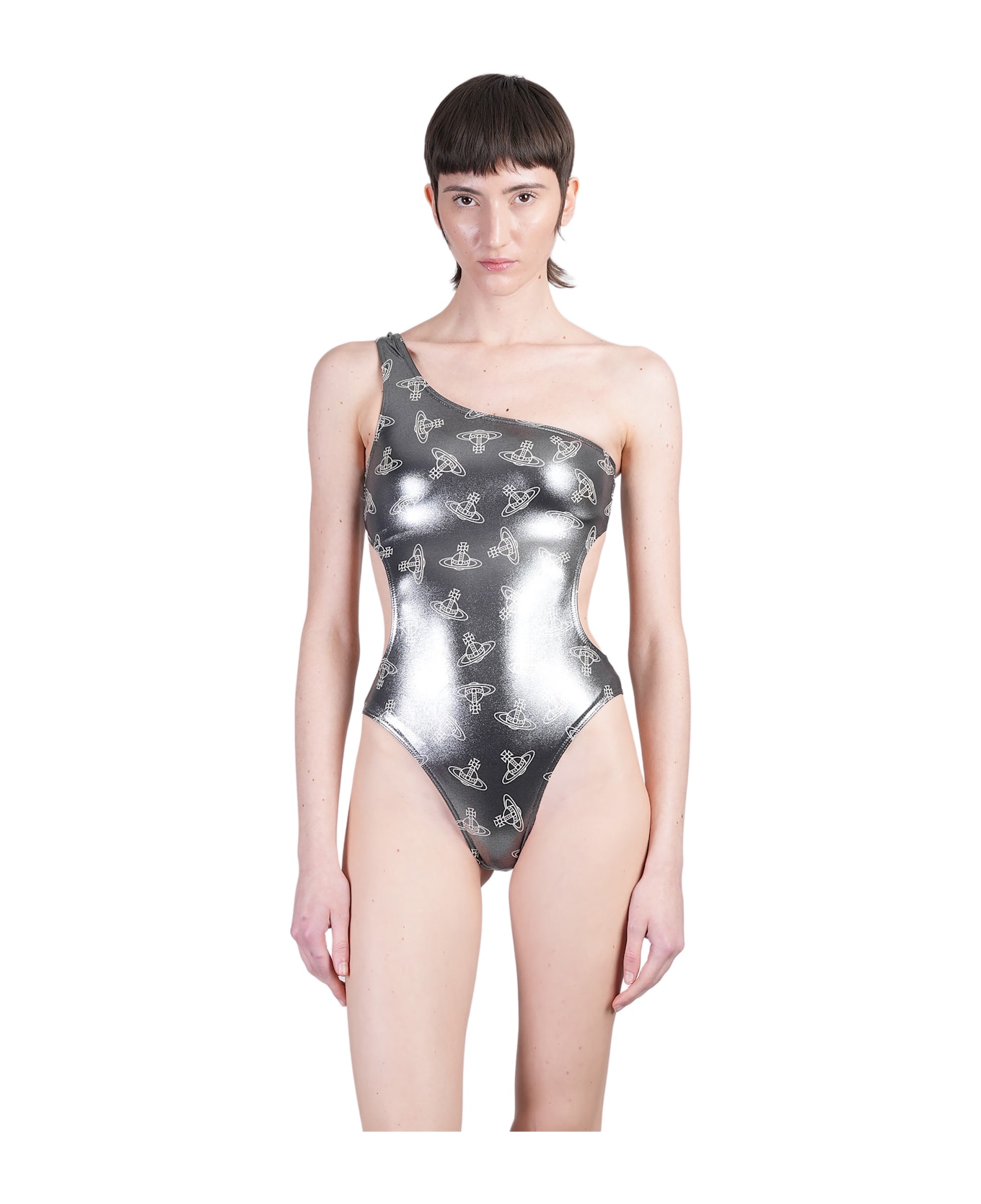 Vivienne Westwood Anglo Orb Beachwear In Black Polyamide - black
