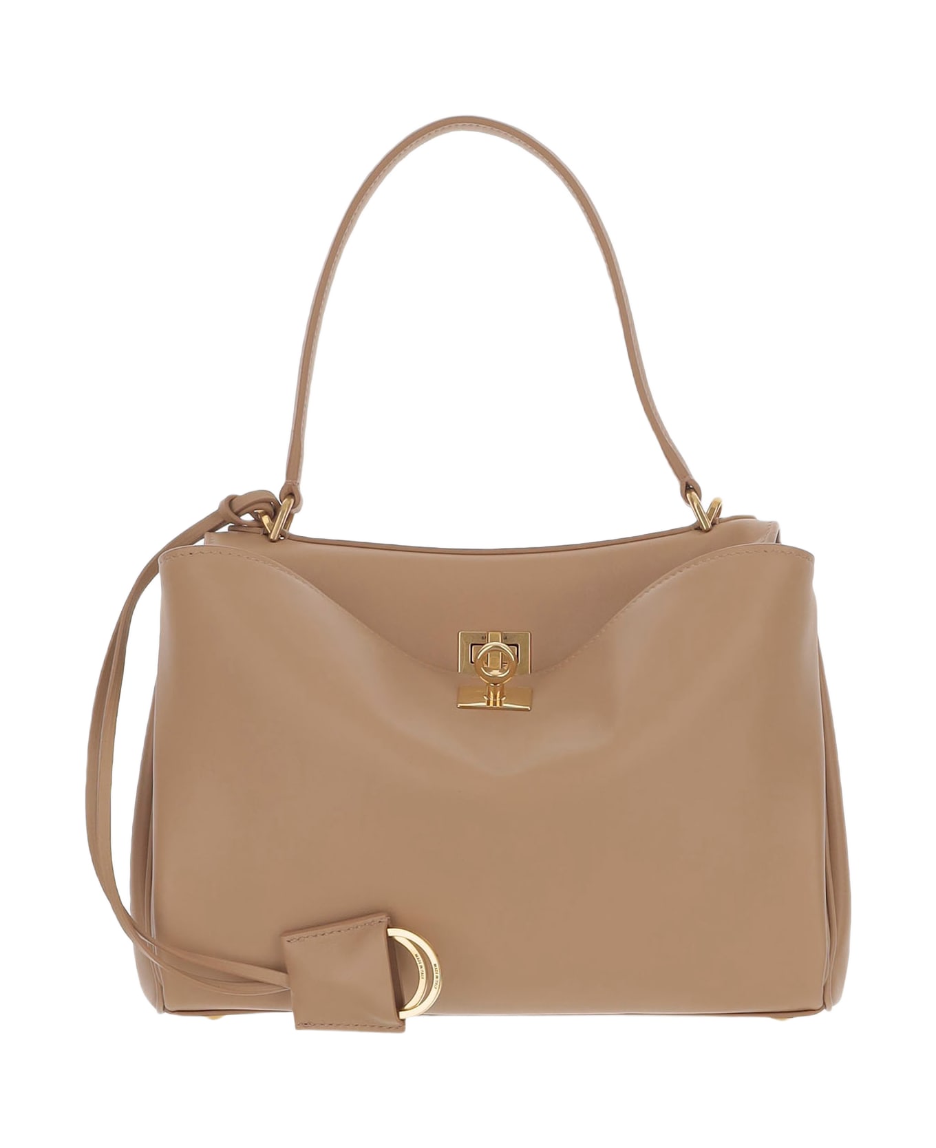 Balenciaga Cappuccino Leather Small Rodeo Handbag - LATTE